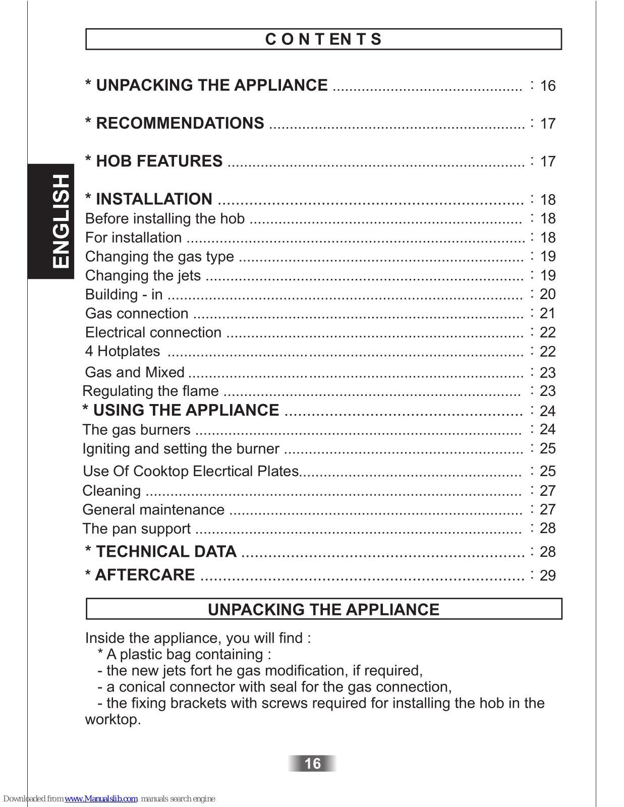 Candy PL 2230/3X Installation Manual