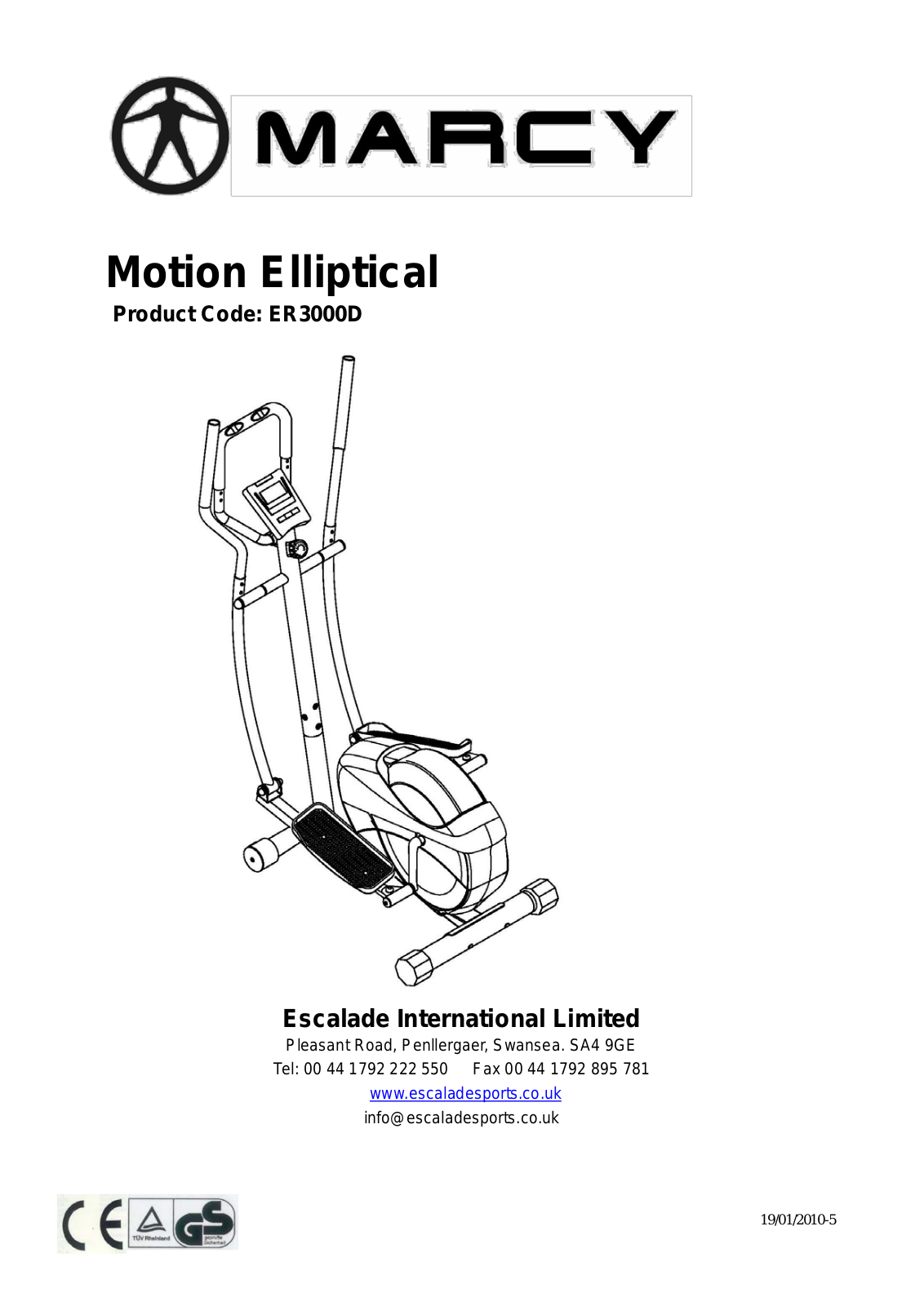 Marcy ER3000D Instructions Manual