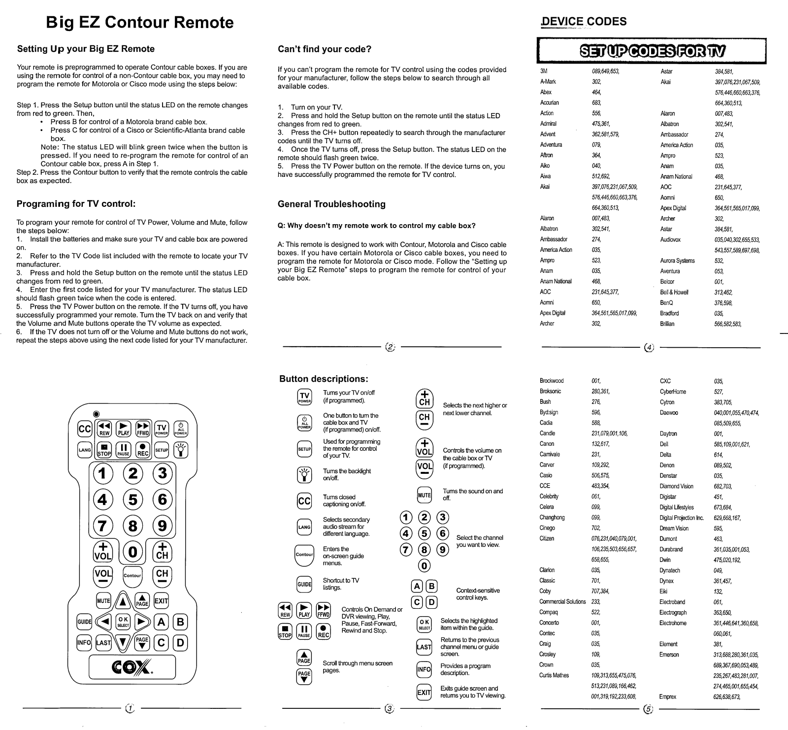 Cox Big EZ User Manual