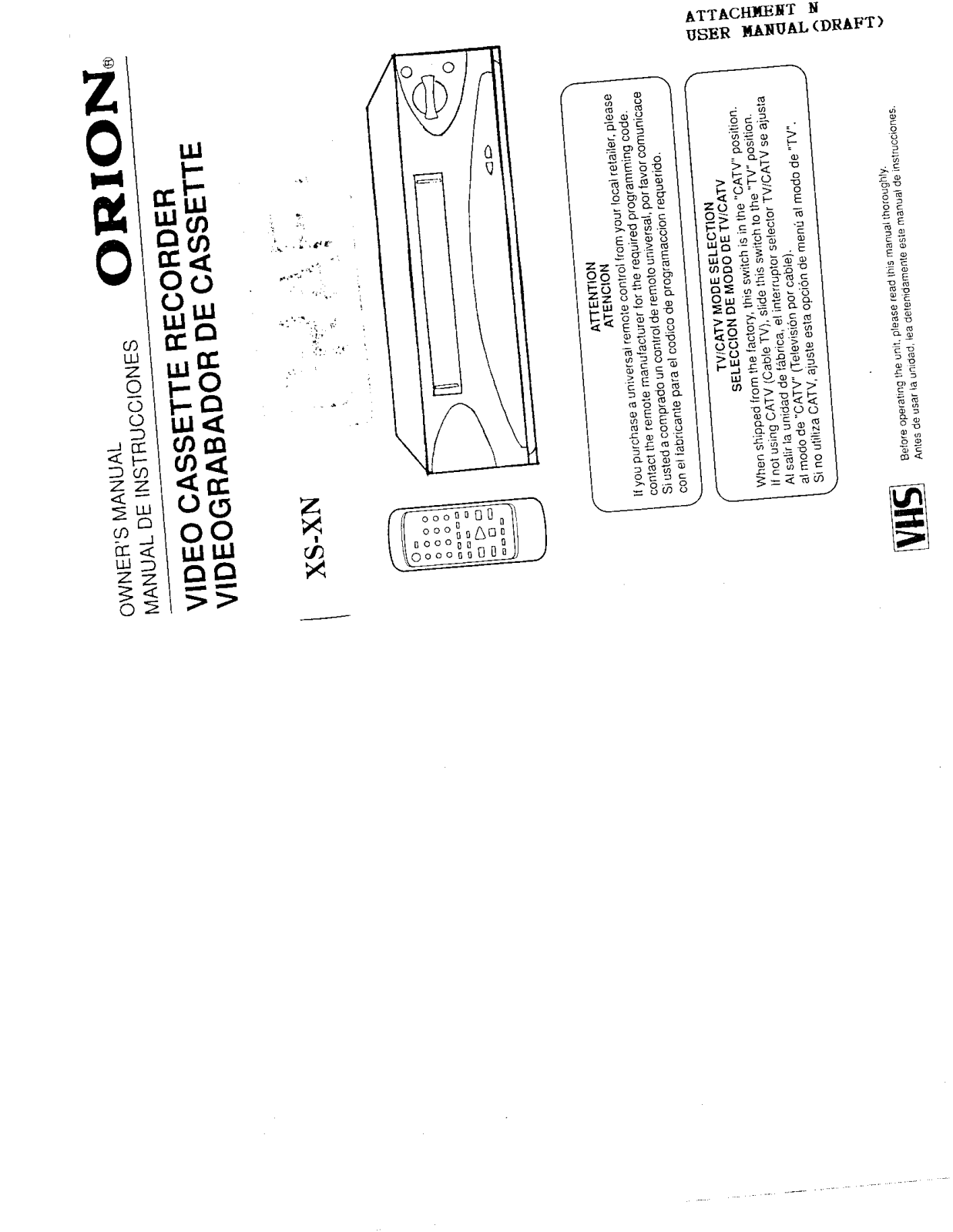 ORION ELECTRIC M4C8A User Manual