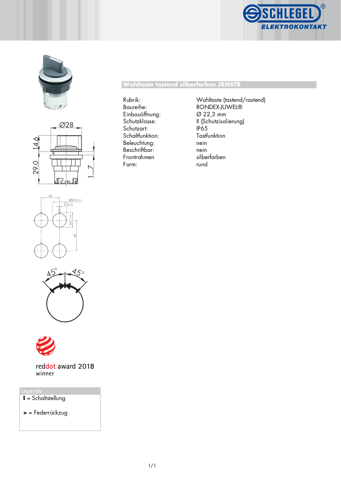 SCHLEGEL JRMSTB Datasheet - ManualMachine.com