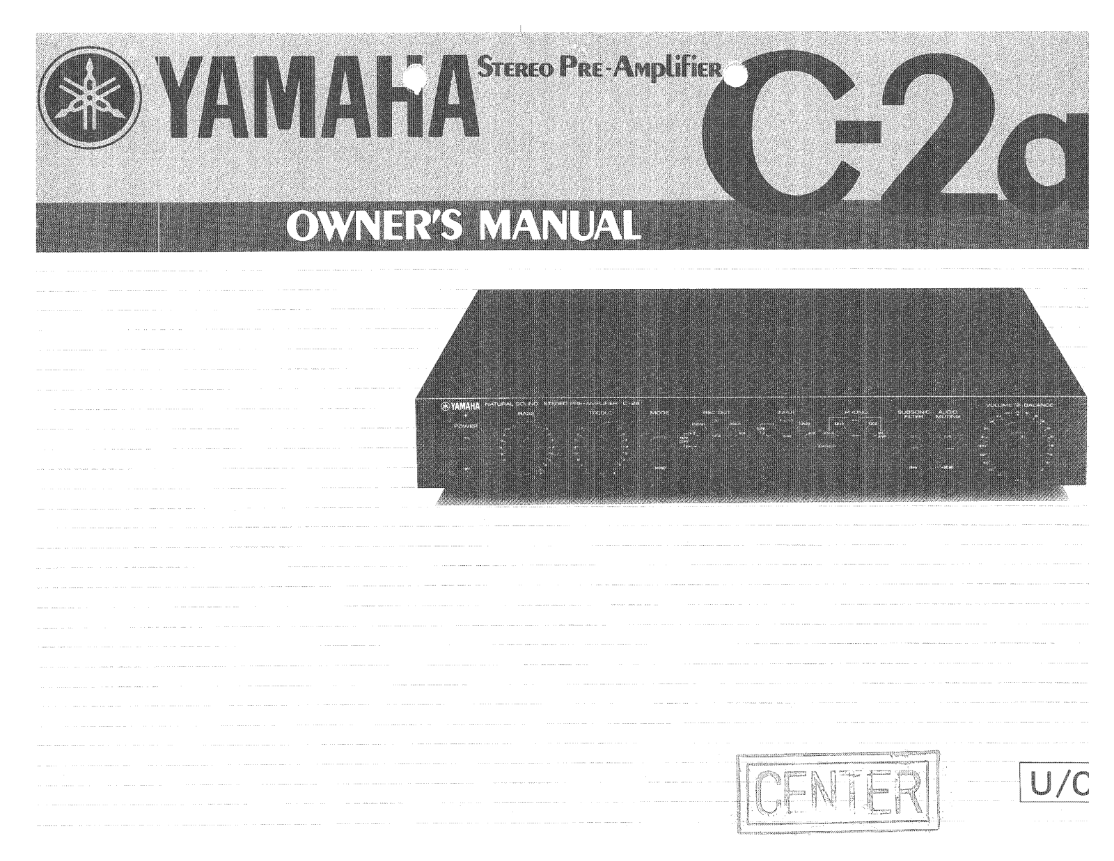 Yamaha C-2A Owner Manual