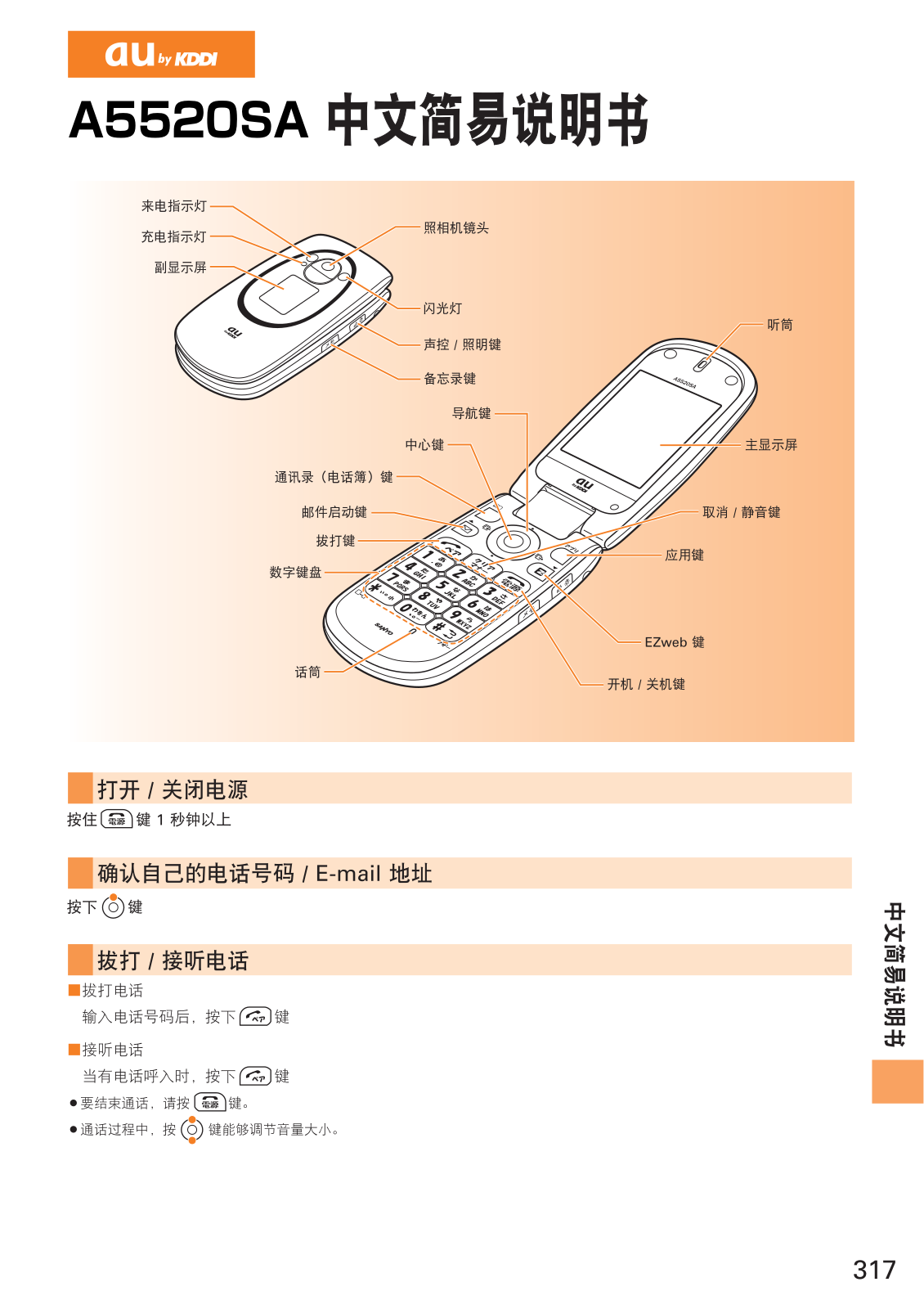 au by kddi A5520SA User Manual