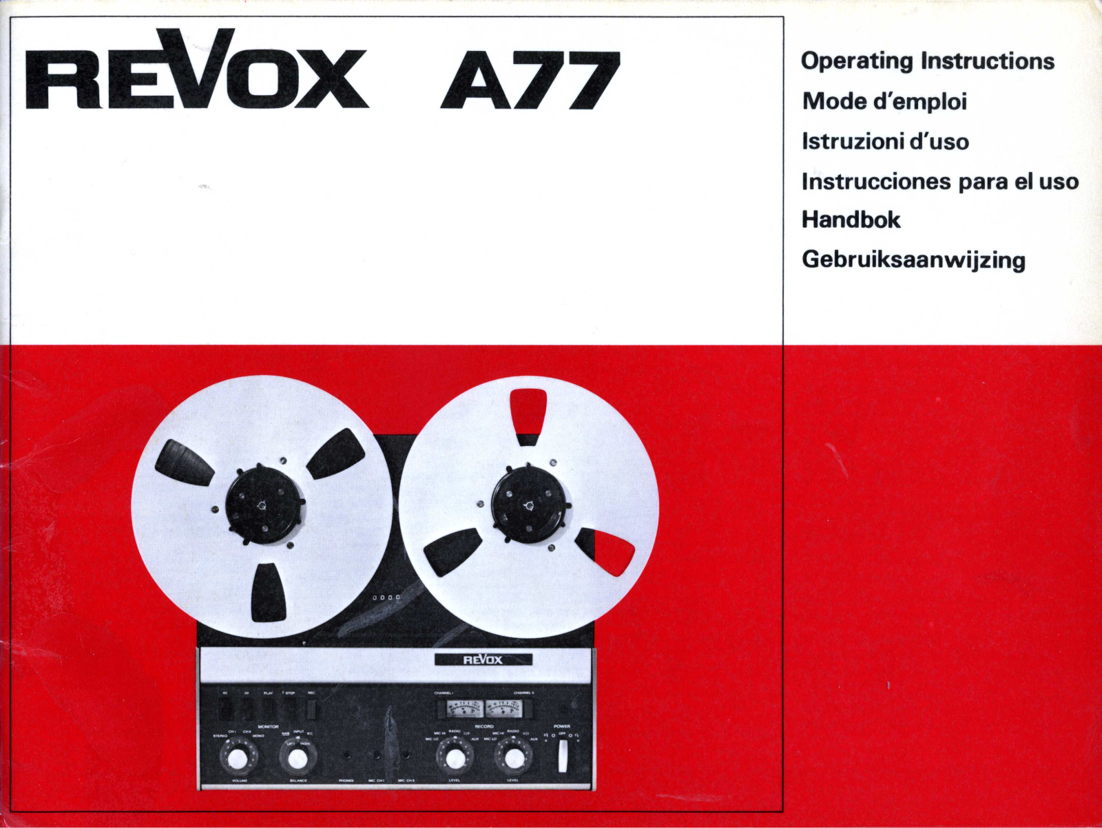 REVOX A77 User Manual