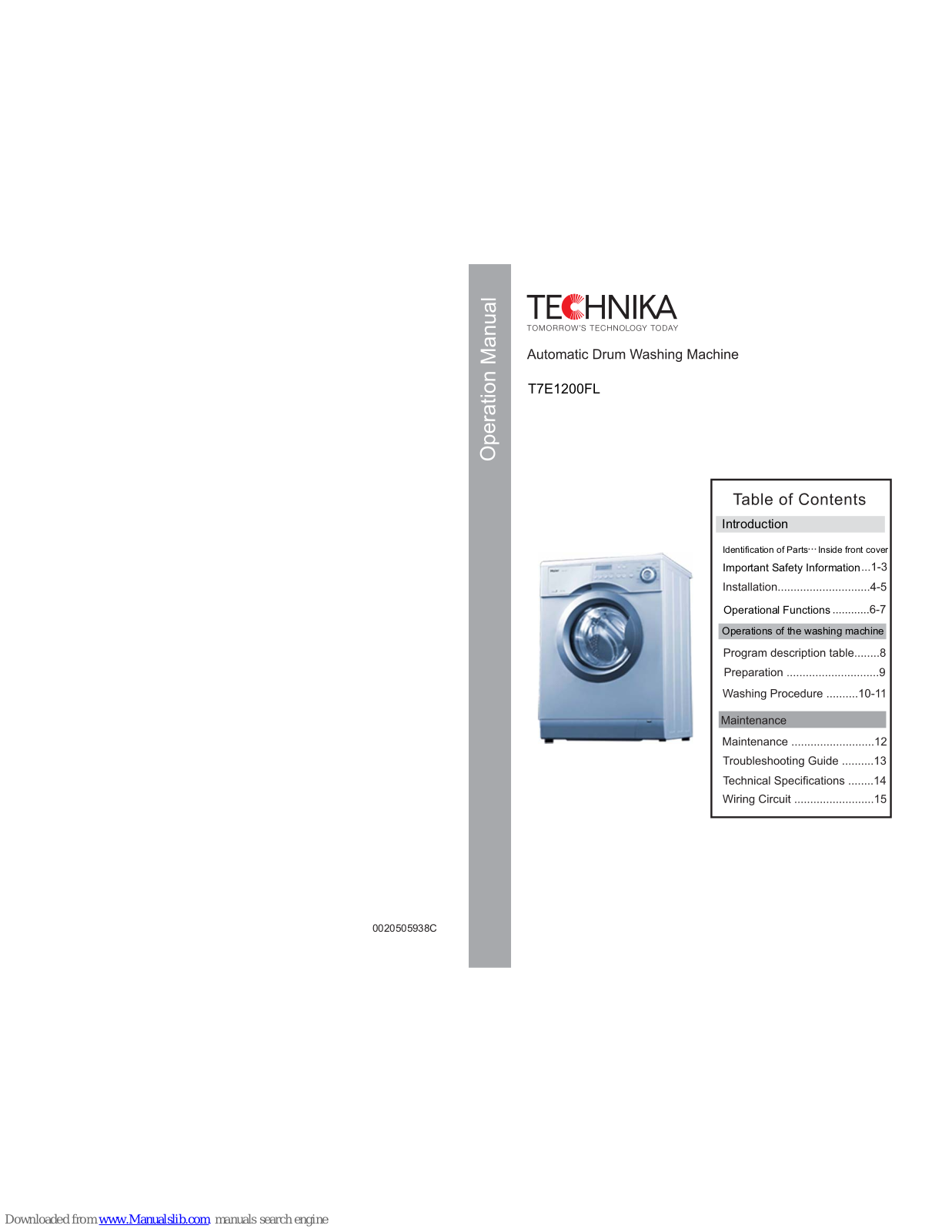 Technika T7E1200FL Operation Manual