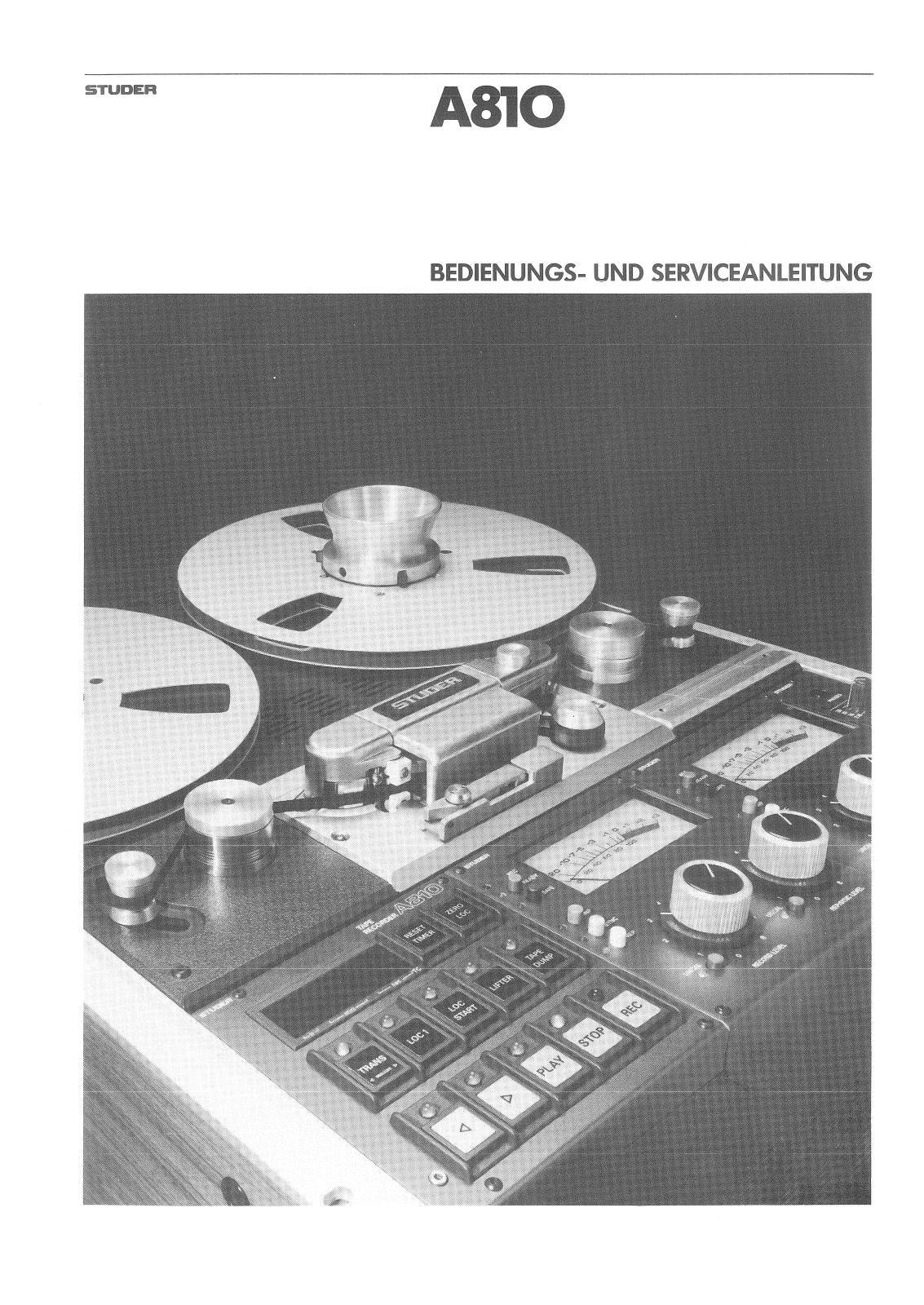 Studer A-810 Service manual