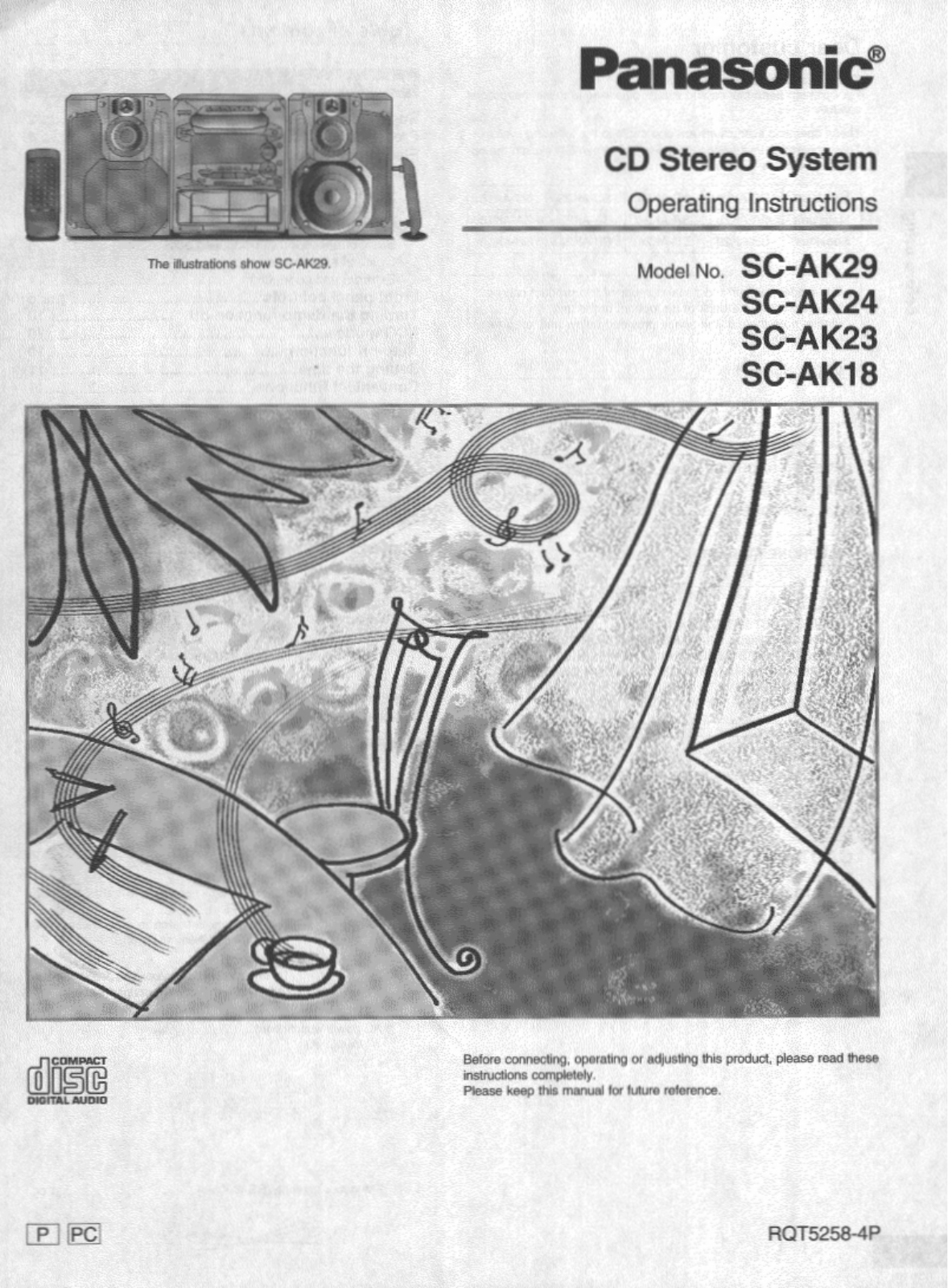 Panasonic SAAK29, SAAK24, SAAK23, SAAK18 User Manual