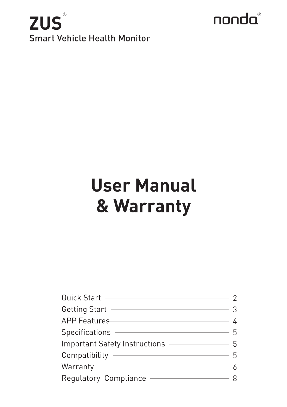 No NDA ZUHMBKBTV User Manual