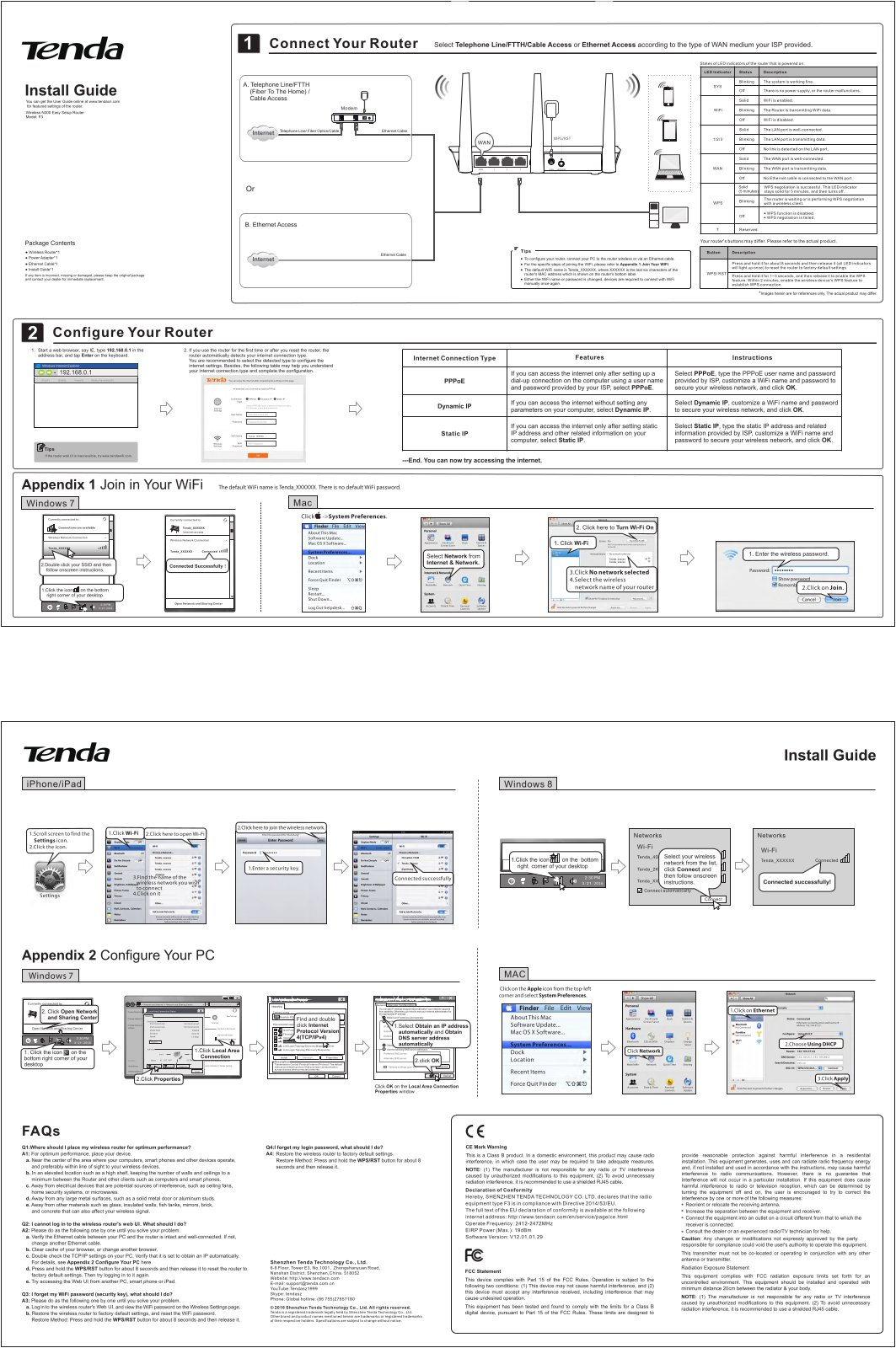 TENDA TECHNOLOGY F3 16 Users Manual