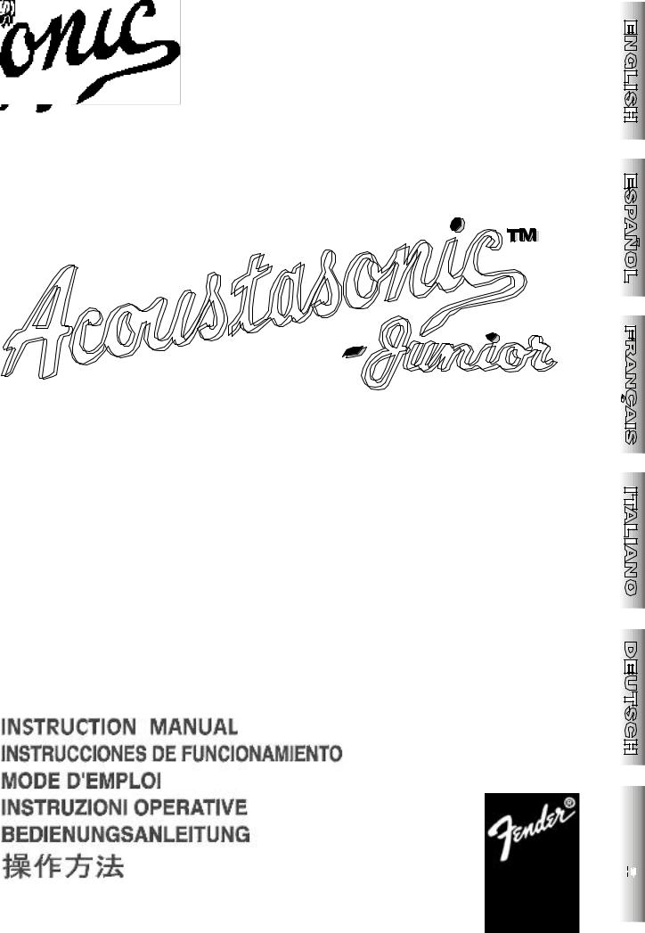 Fender Acoustasonic-Junior Instruction Manual