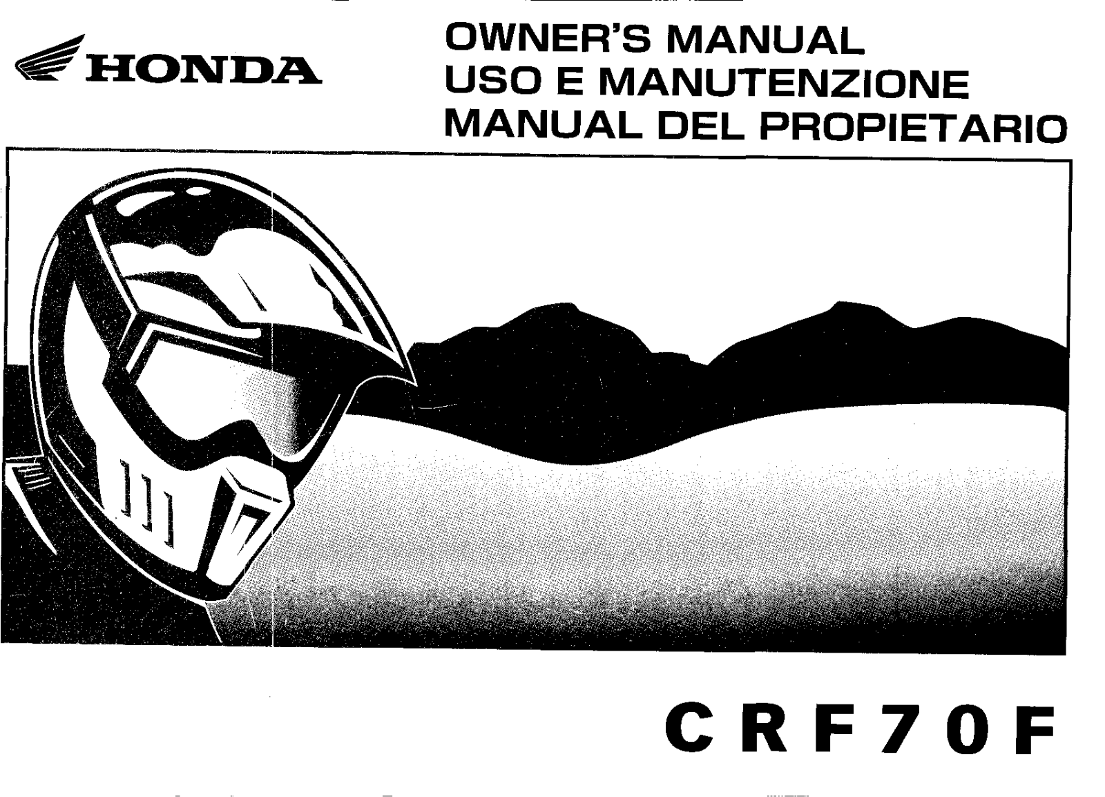 HONDA CRF 70F 2007 User Manual