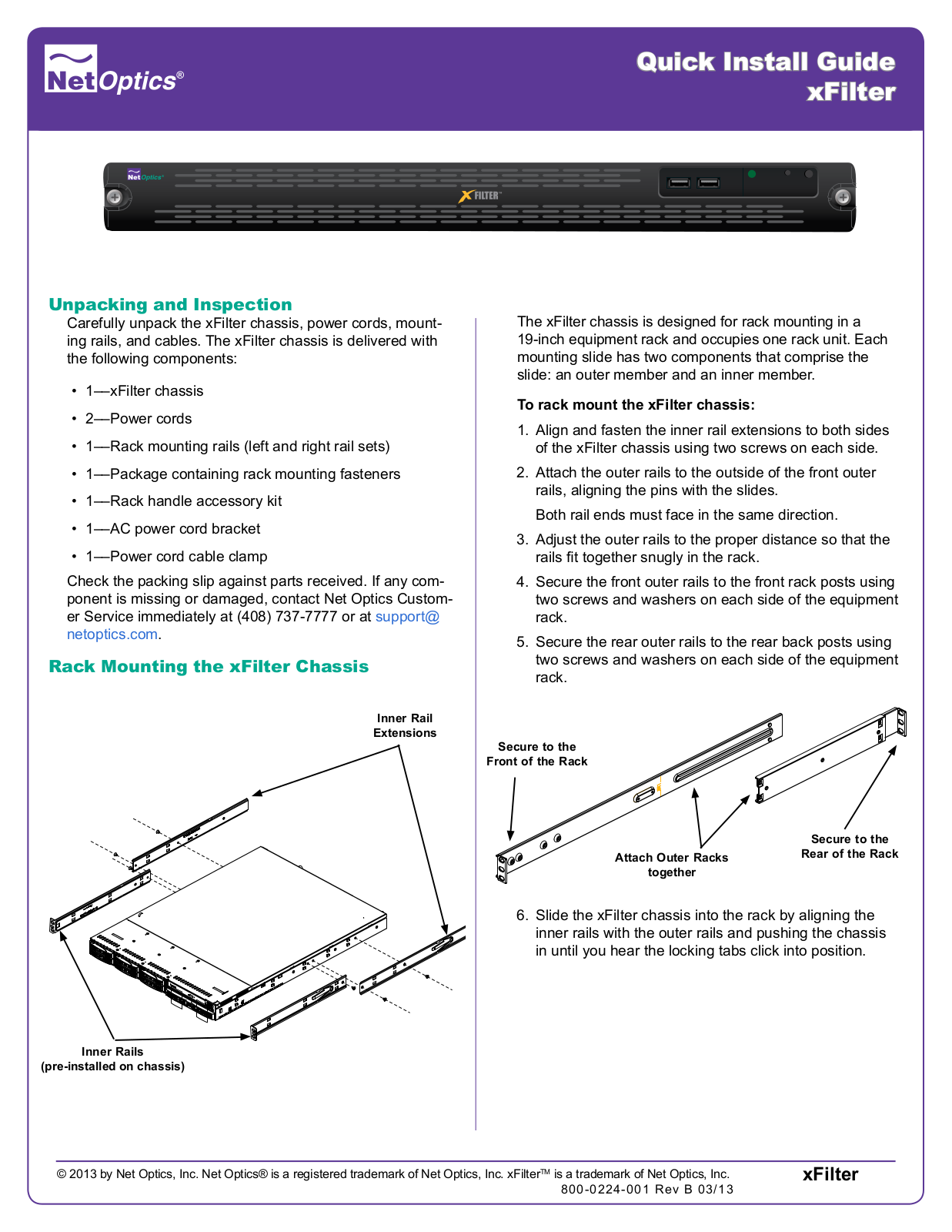 Net Optics xFilter User Manual