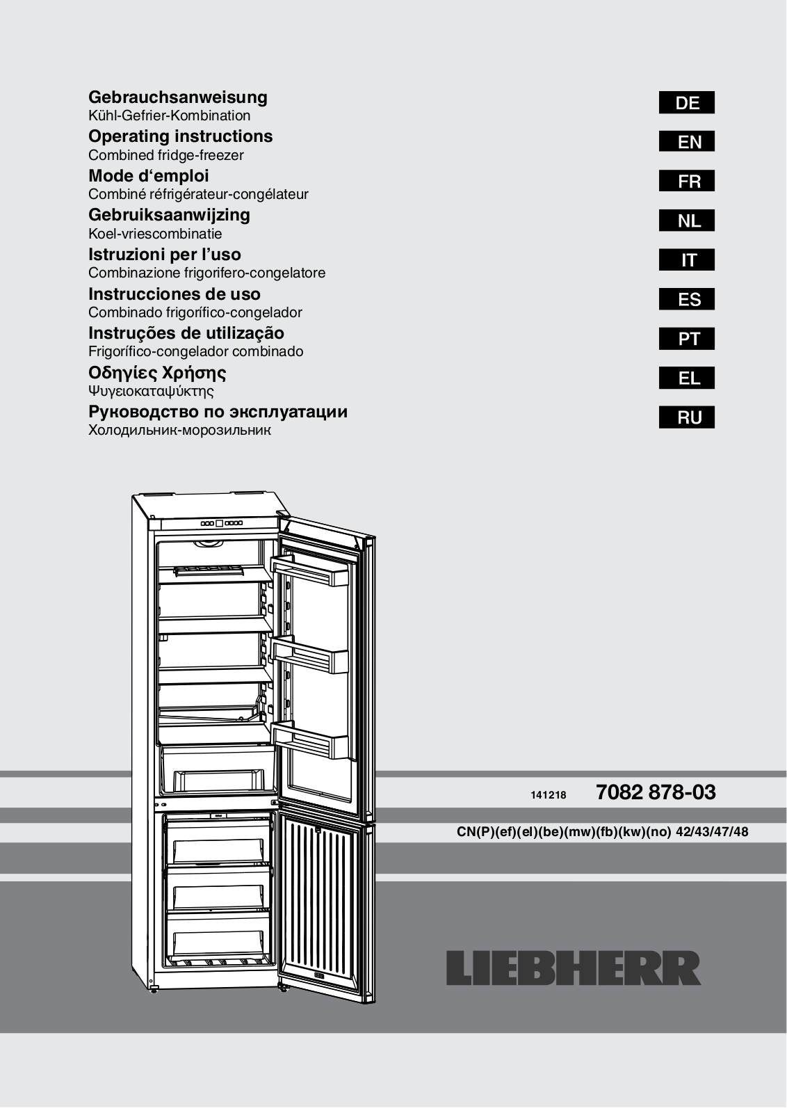 LIEBHERR CNPel 4313, CNno 4313, CN 4213, CP 4813, CNP 4313 User Manual