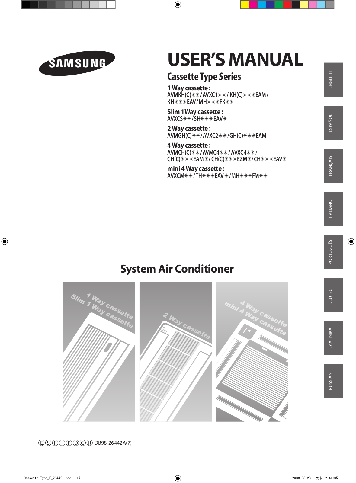 Samsung AVXC2, AVMCH-C, AVXCS, AVXCM, AVXC4 User Manual