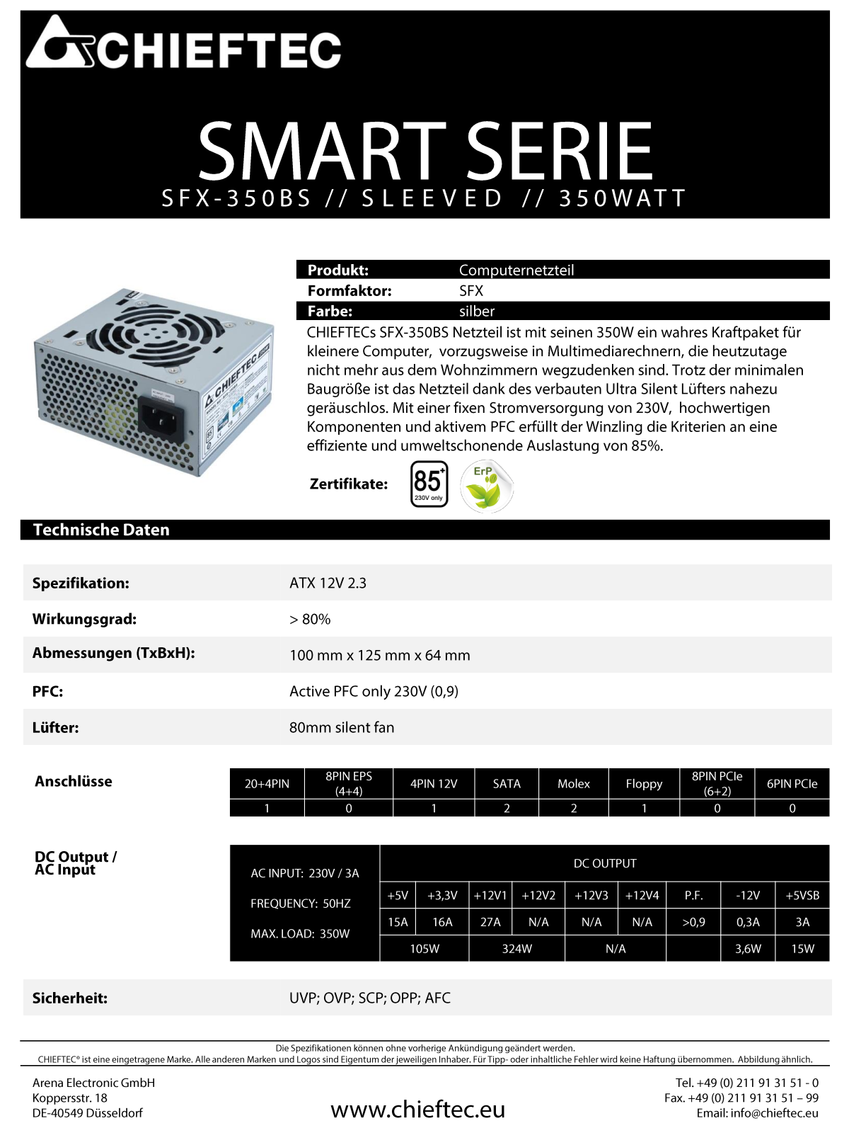 Chieftec SFX-350BS User Manual