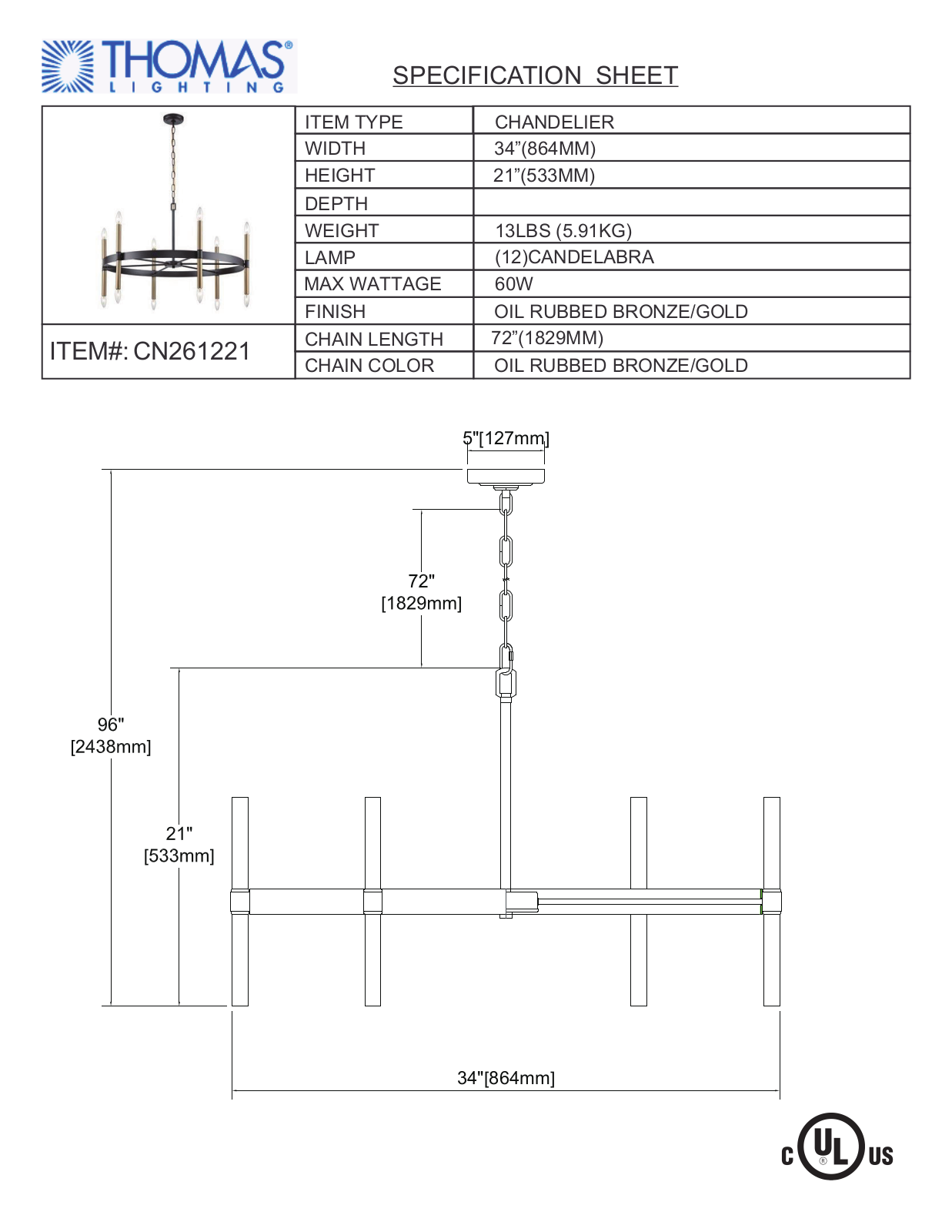 Thomas Lighting CN261221 User Manual - ManualMachine.com