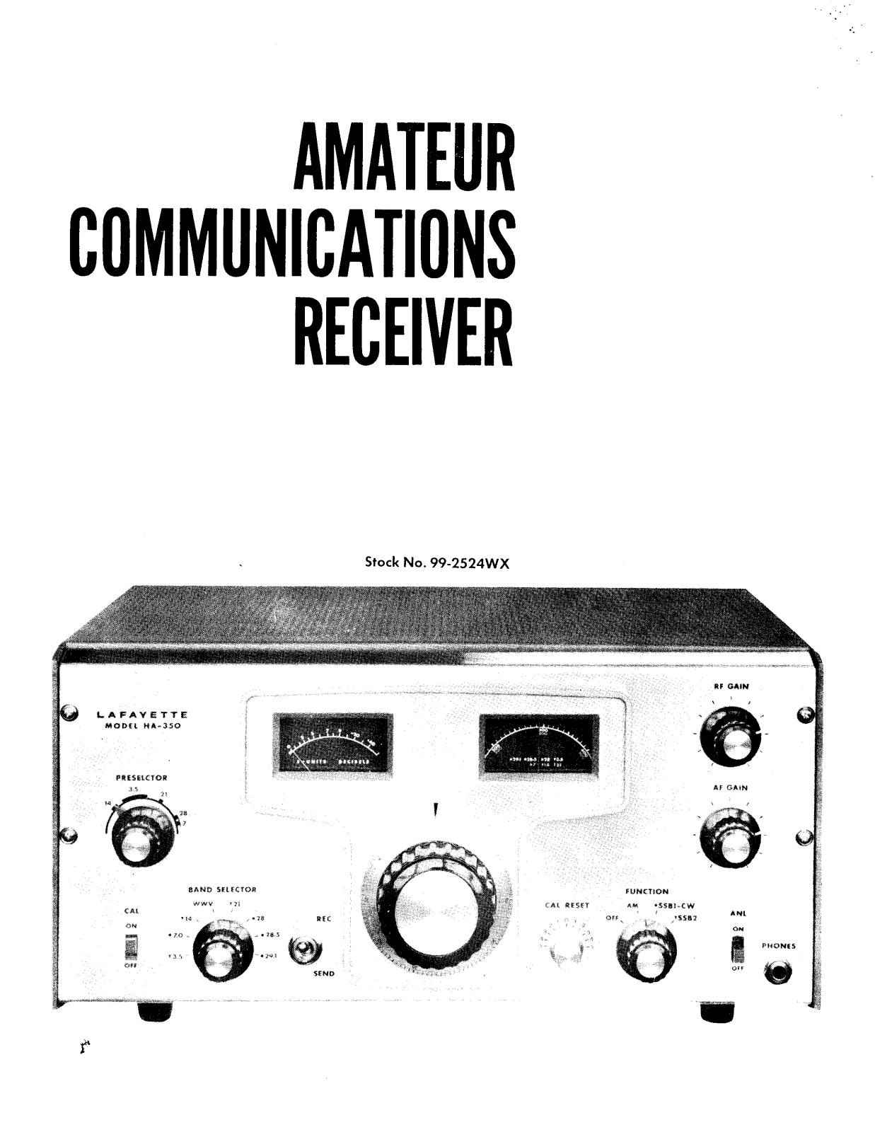 Lafayette HA-350 Owners manual