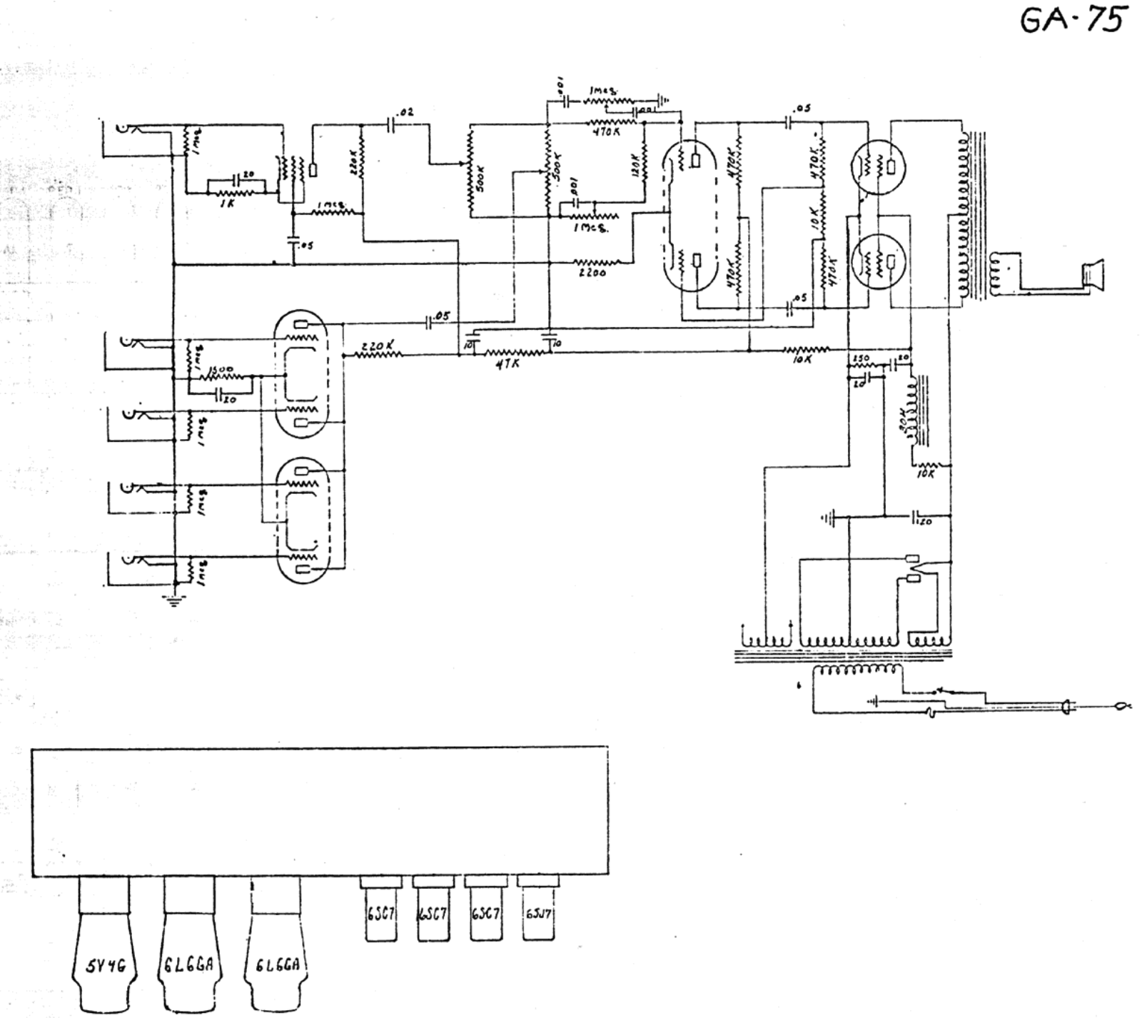 Gibson ga75 schematic