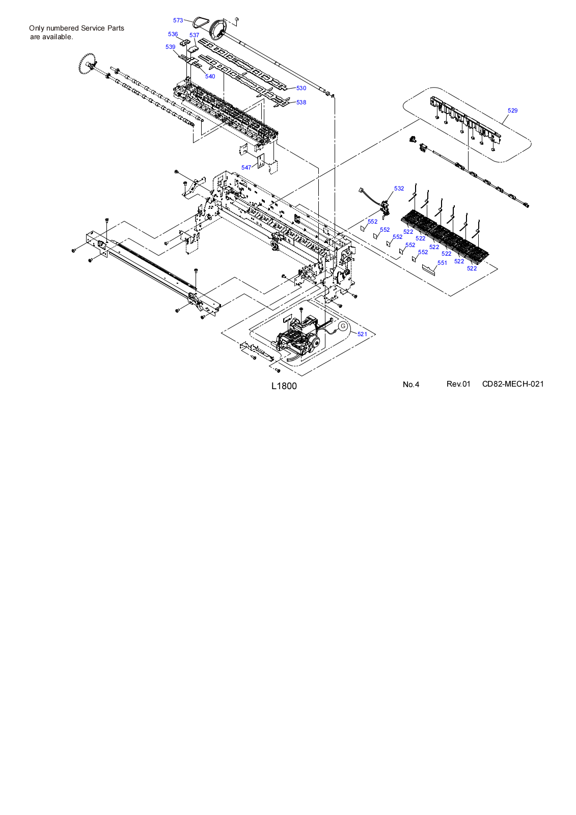Epson L1800 Exploded Diagrams 4