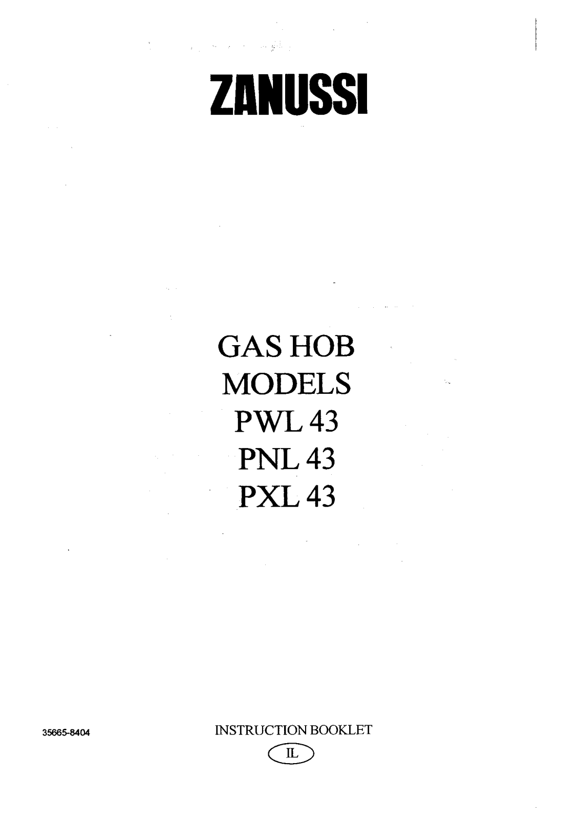 Zanussi PNL43 USER MANUAL