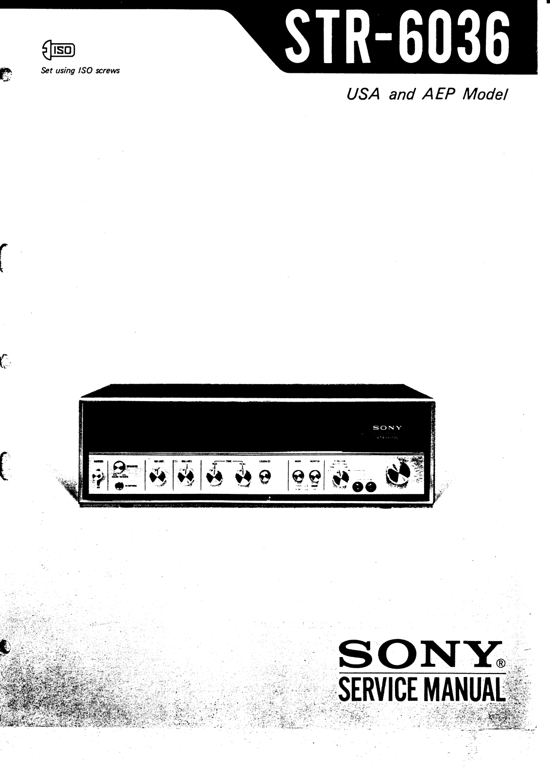Sony STR-6036 Service manual