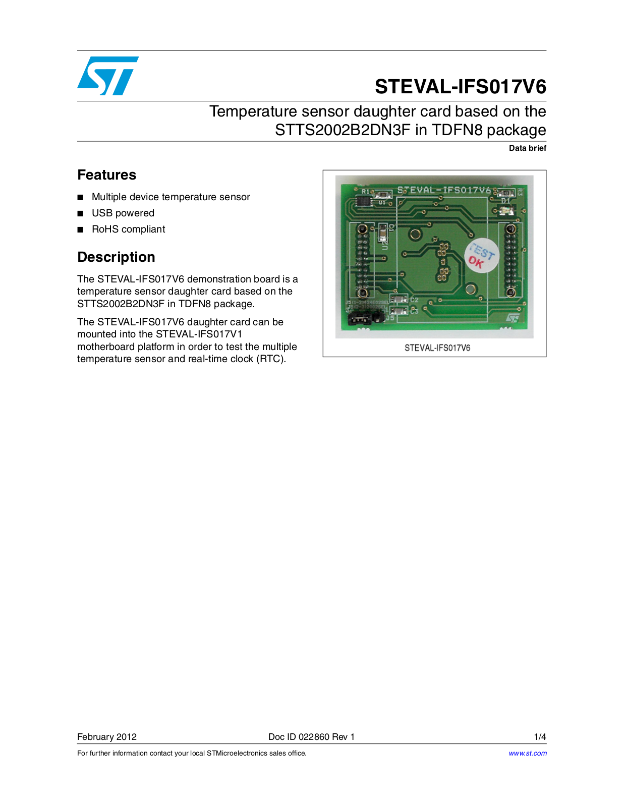 ST IFS017V6 User Manual