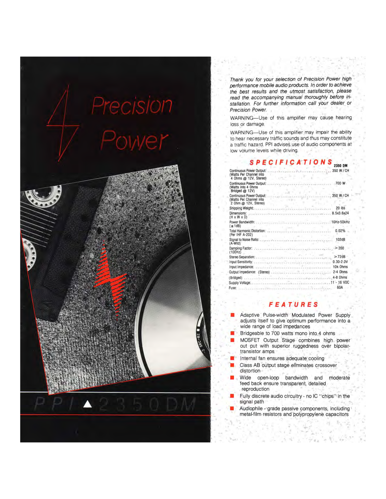 Precision Power PPI 2350DM Owners Manual