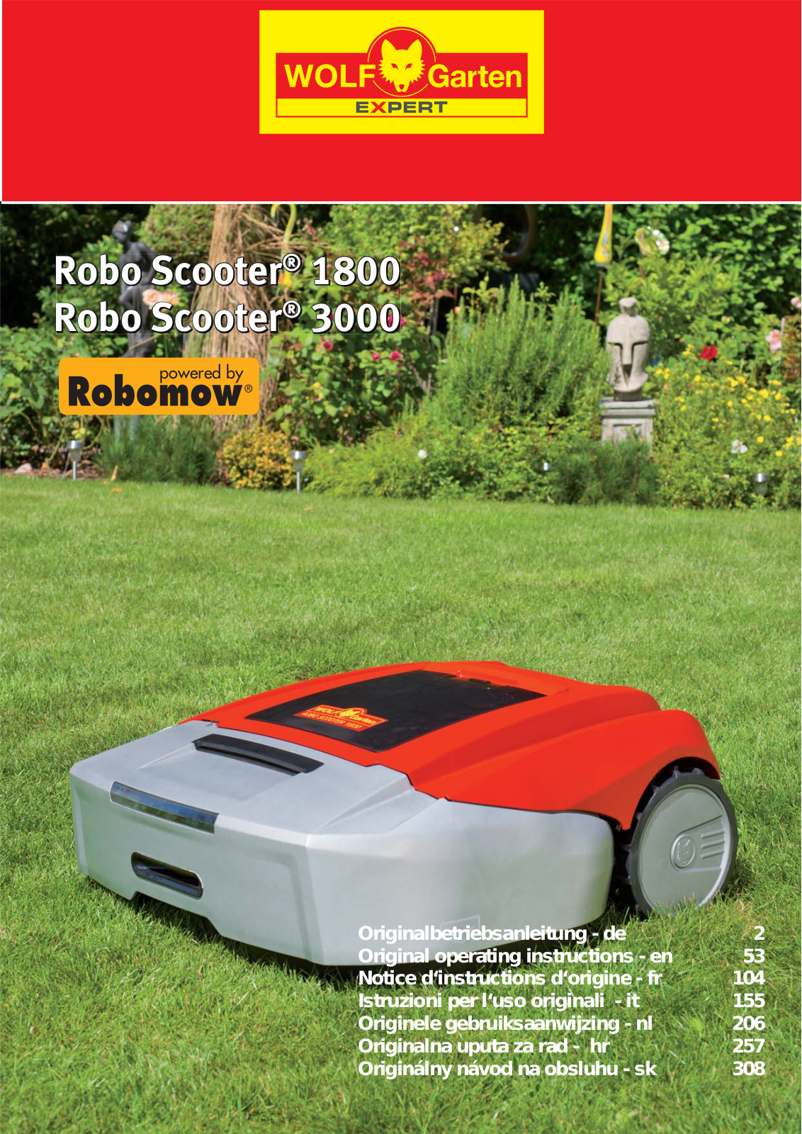 Wolf Garten Robo Scooter 3000, Robo Scooter 1800 User Manual