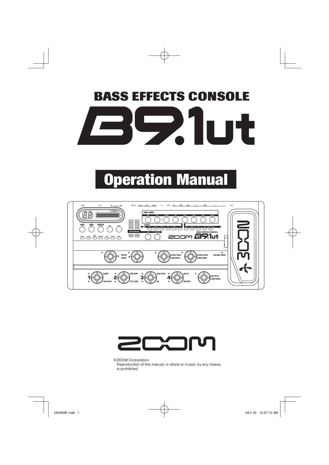 Zoom B9.1ut User Manual