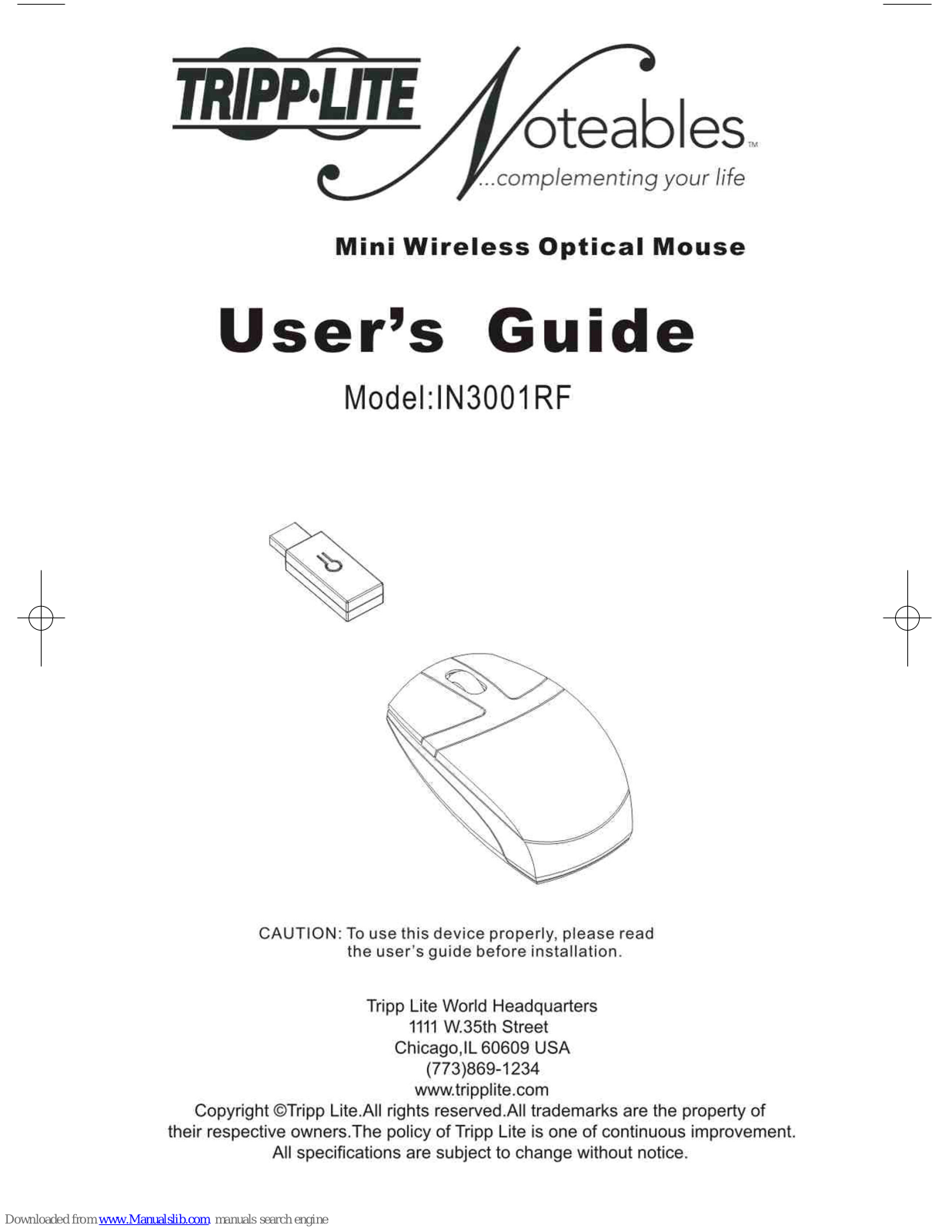 Tripp Lite Noteables IN3001RF User Manual - ManualMachine.com