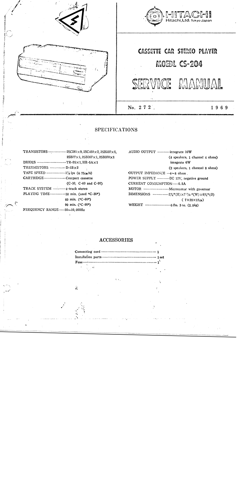 Hitachi CP-204 Service Manual