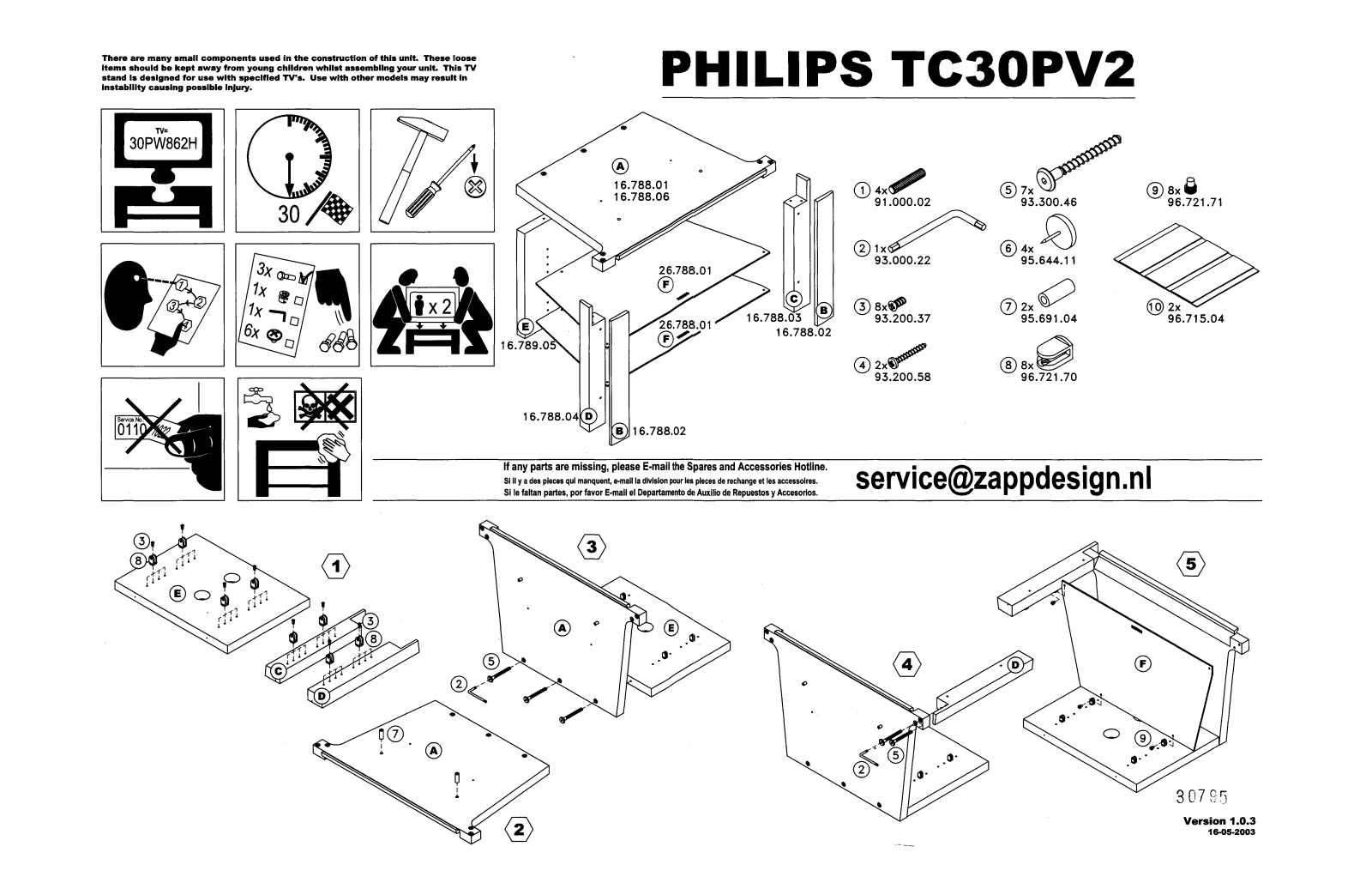 Philips TC30PV2 User Manual