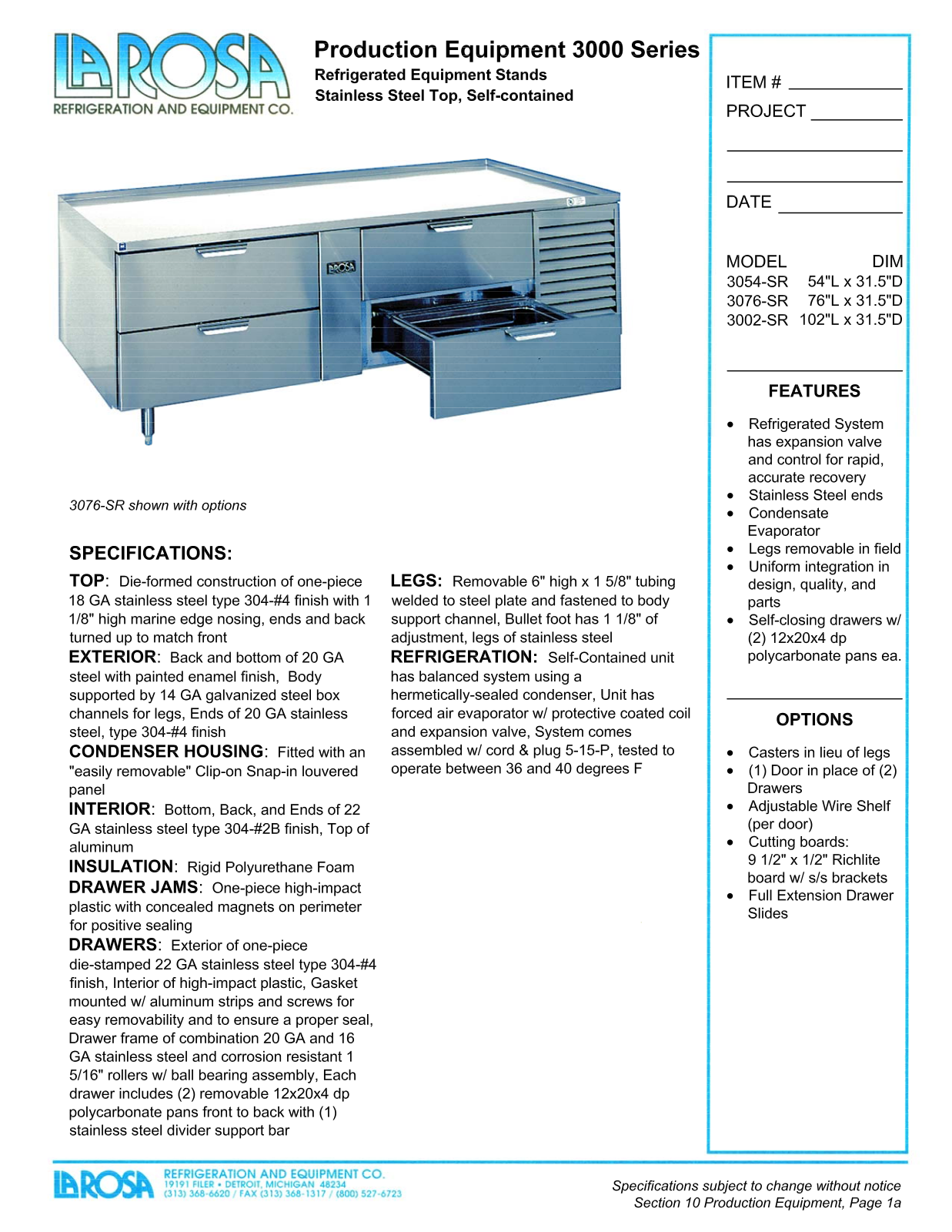 Larosa 3002-SR User Manual