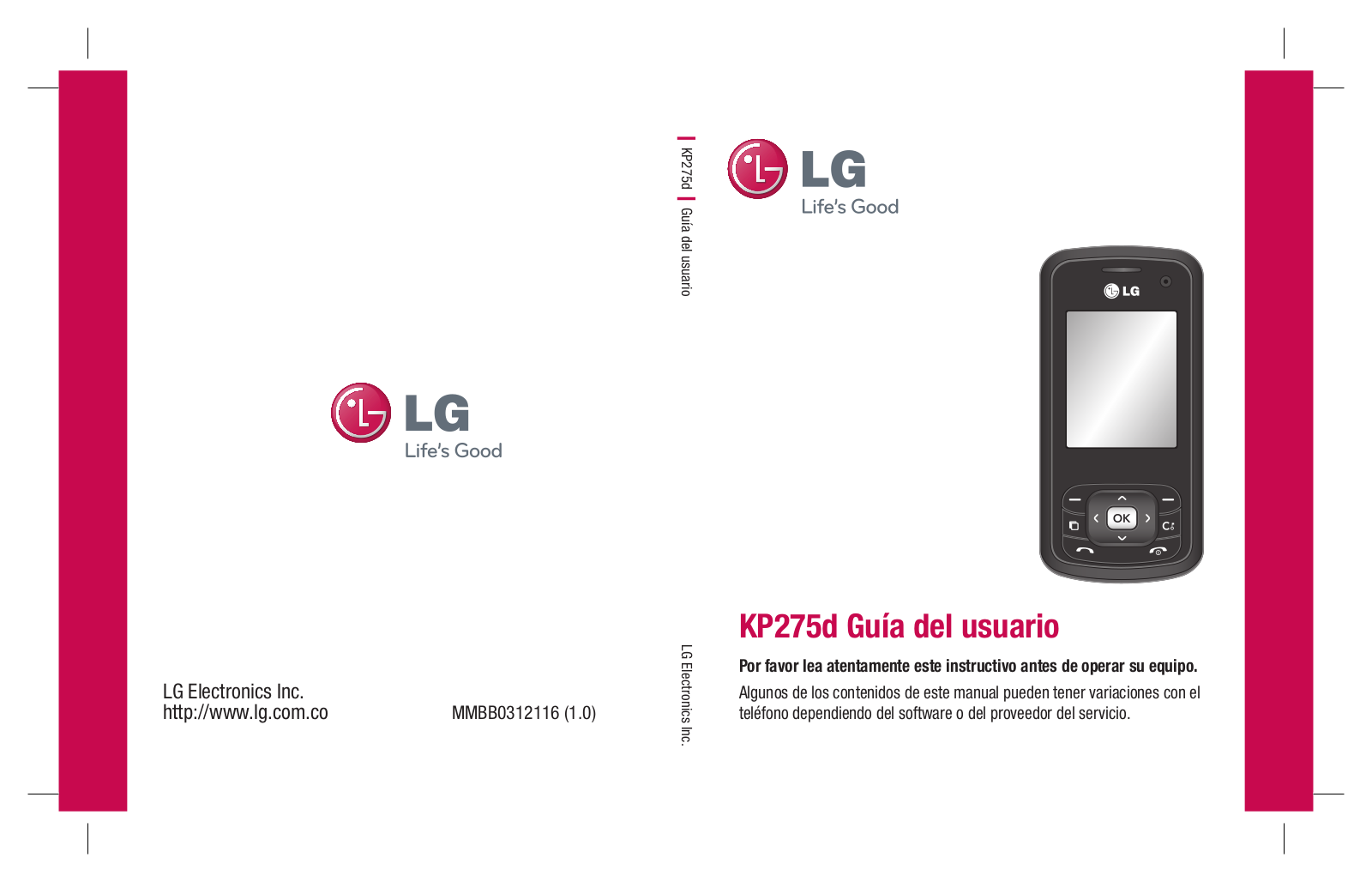 LG KP275D Owner's manual