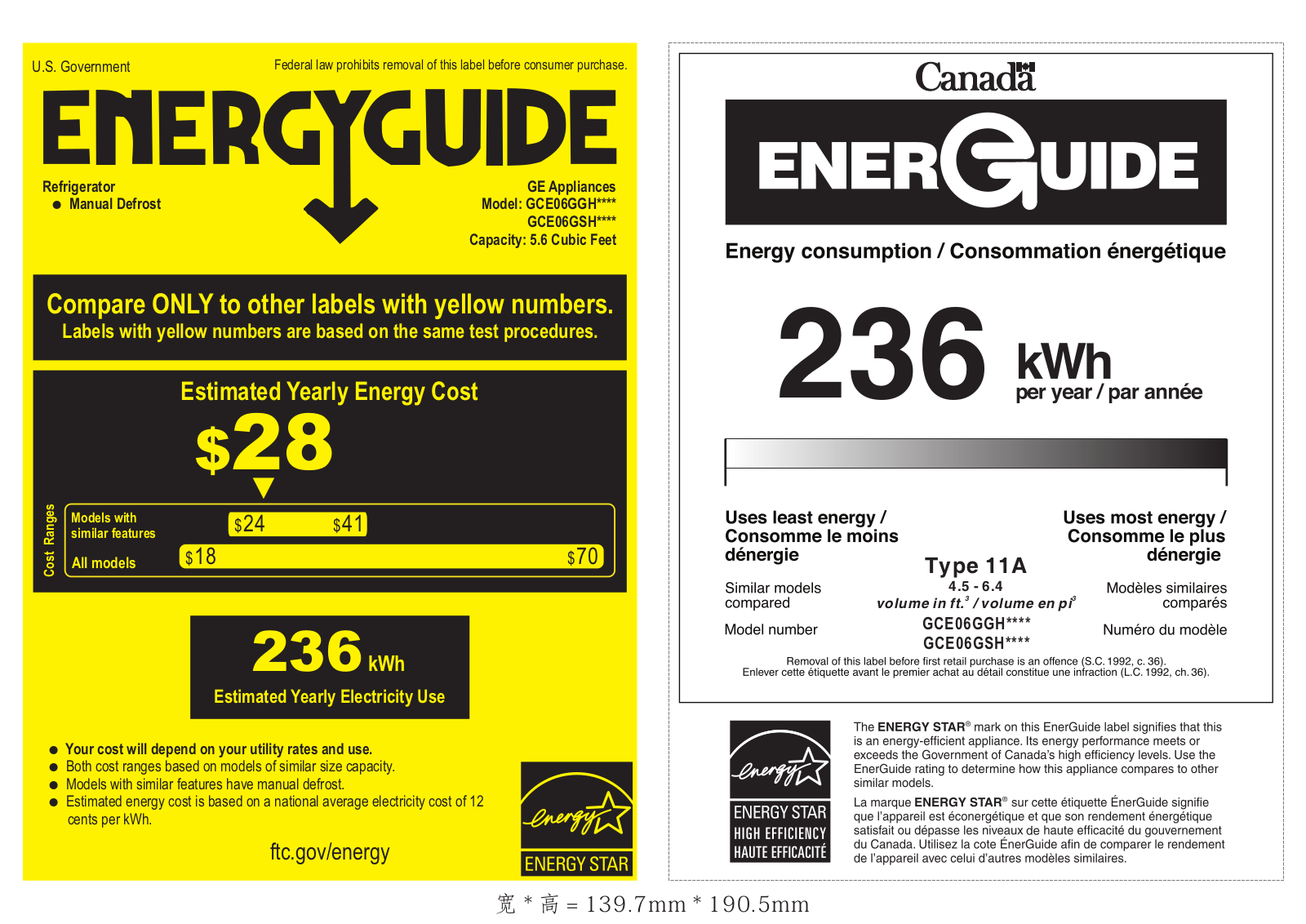 GE GCE06GGHBB Energy manual