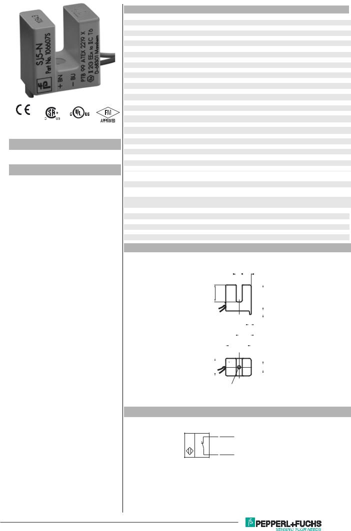 Pepperl Fuchs SJ5-N Data Sheet