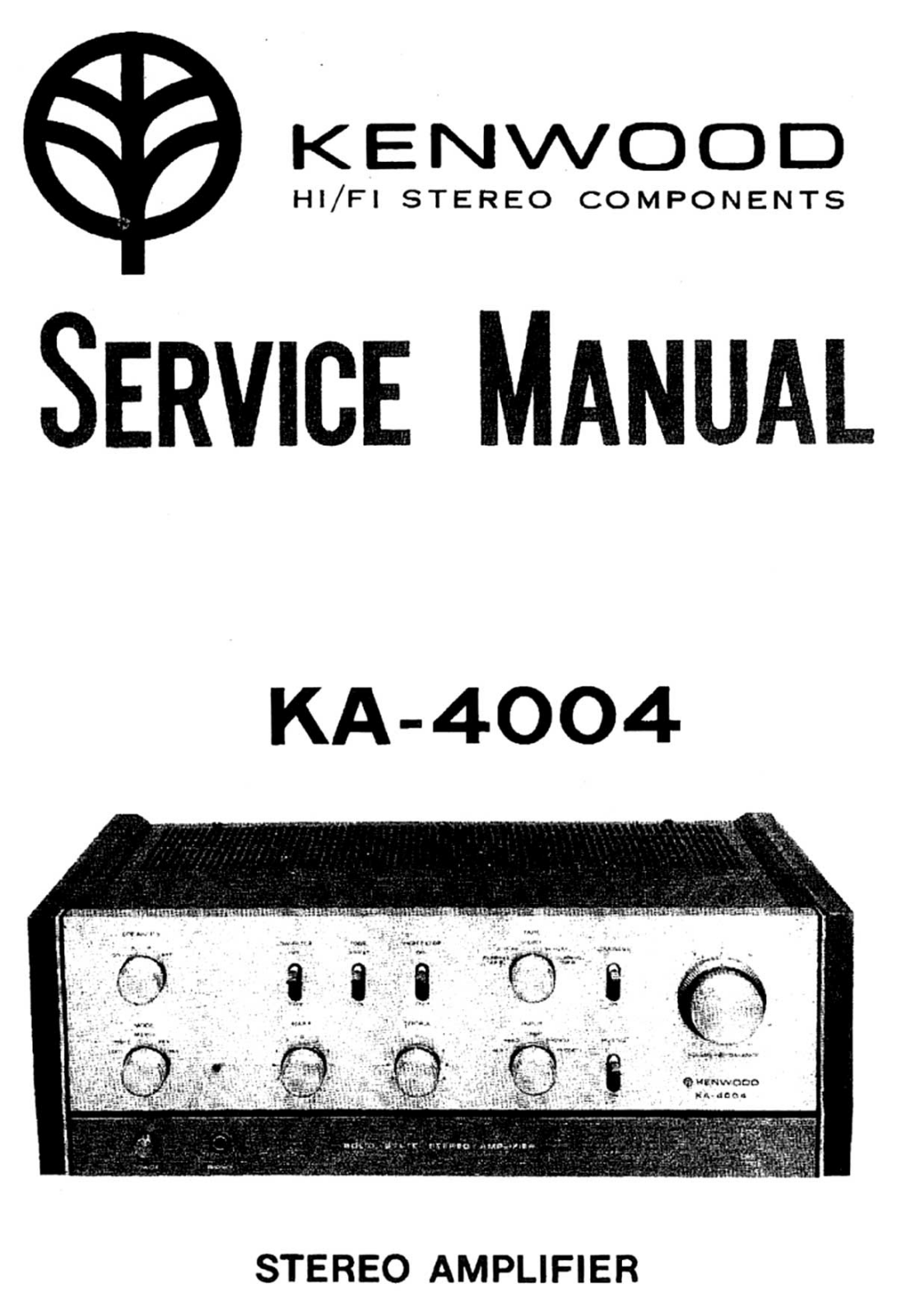 Kenwood KA-4004 Service manual