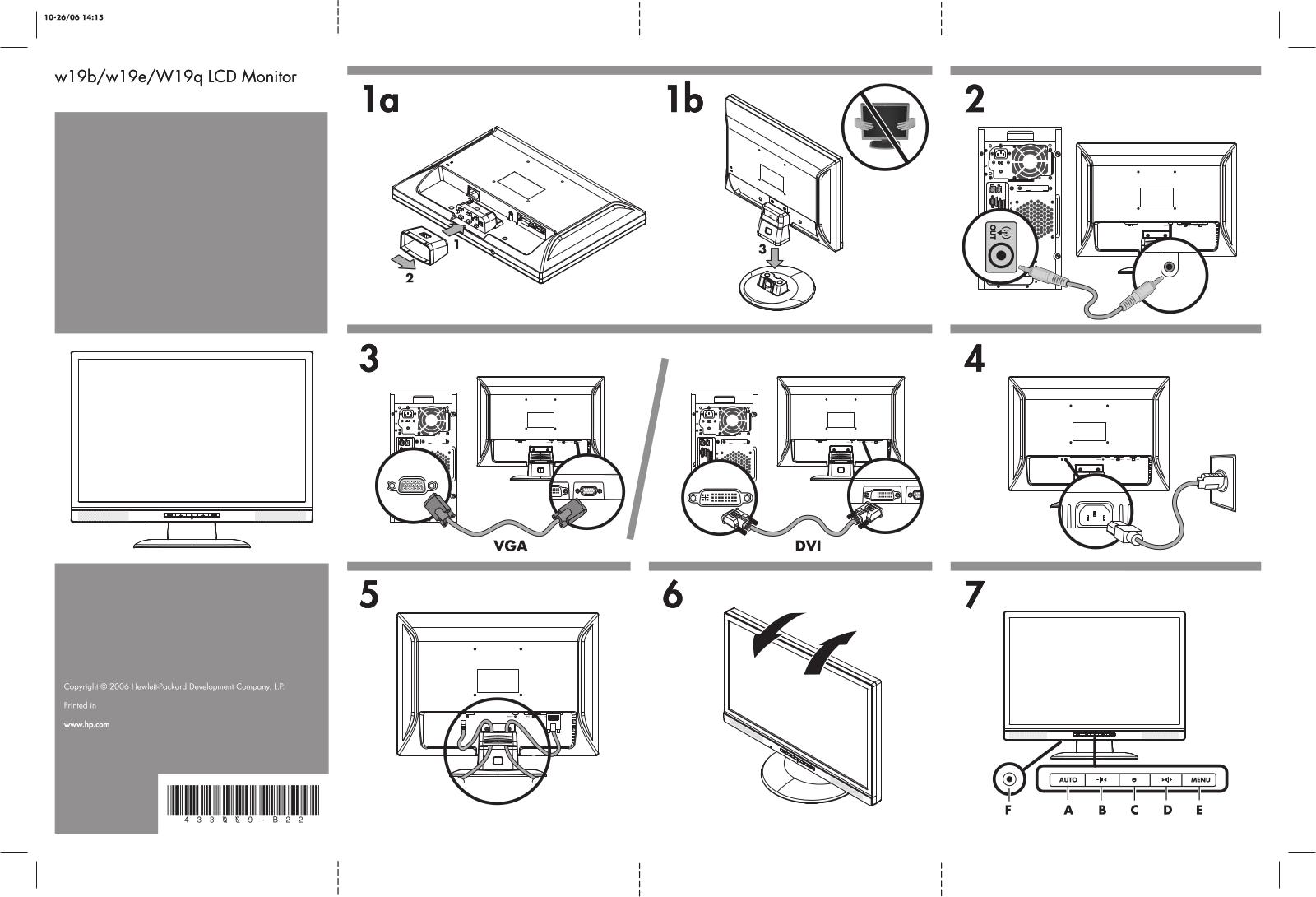 HP COMPAQ 19 INCH, PAVILION 19 INCH User Manual