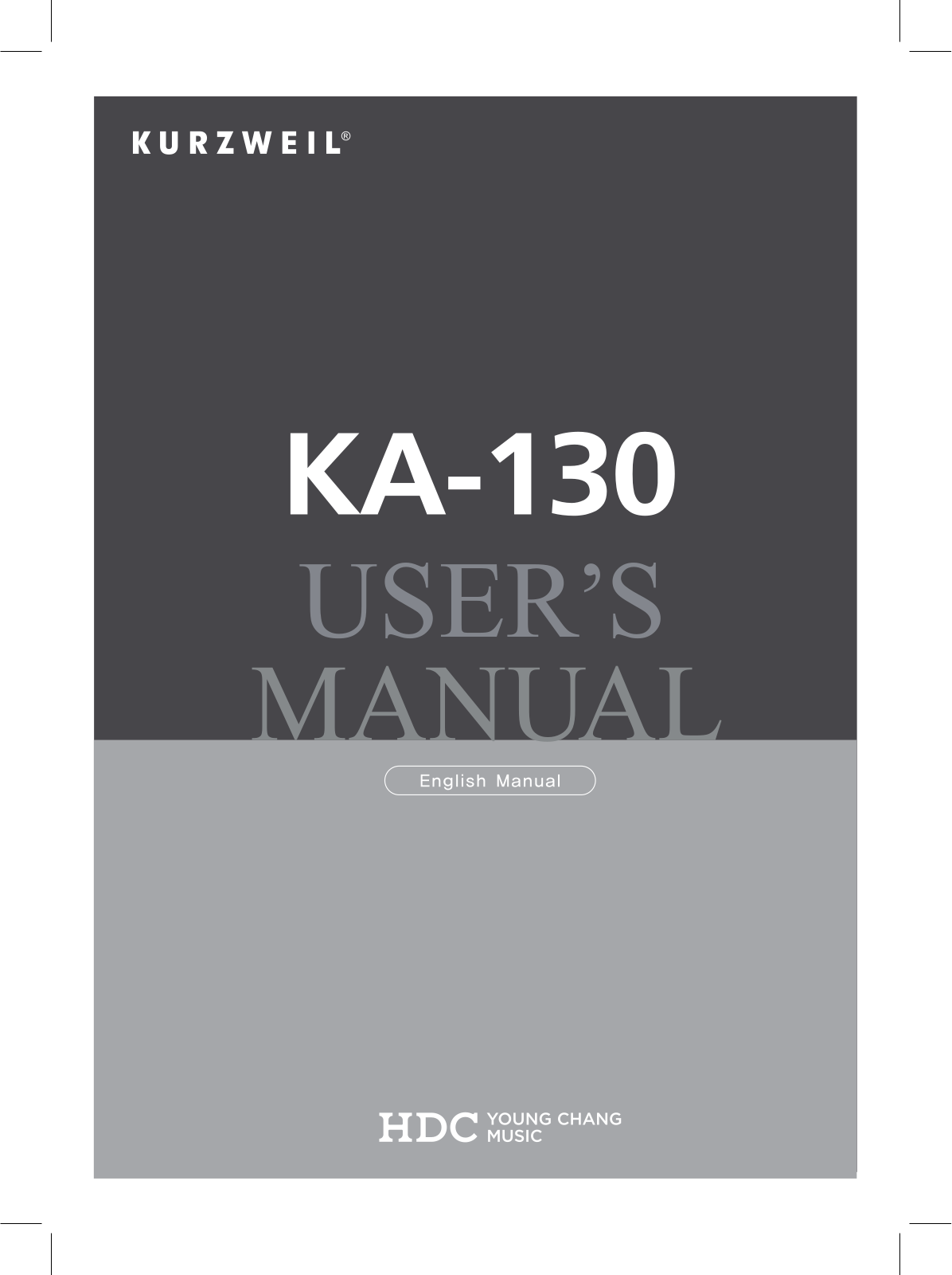 Kurzweil KA130 Manual