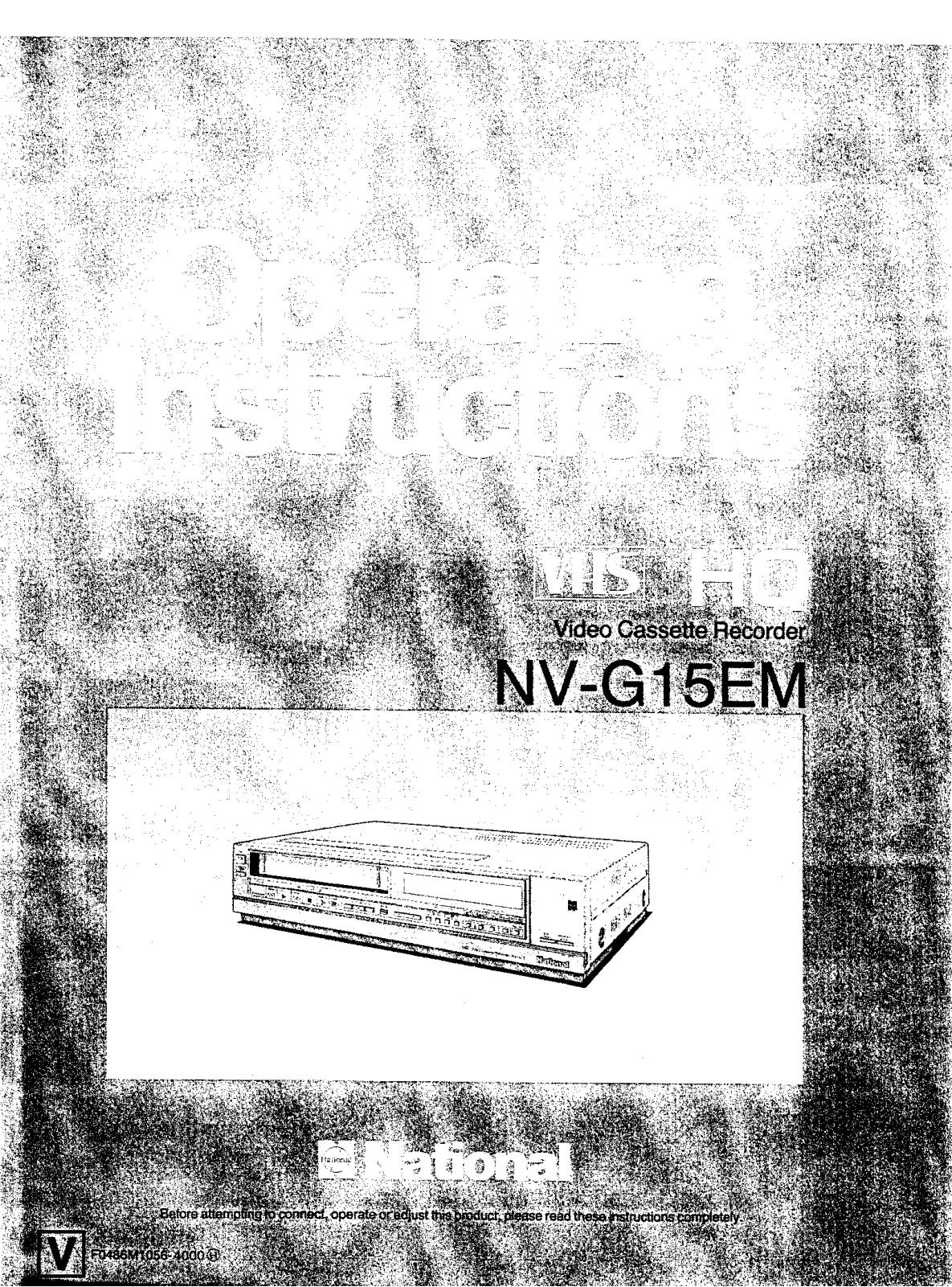 Panasonic NV-G15EM Operating Instruction