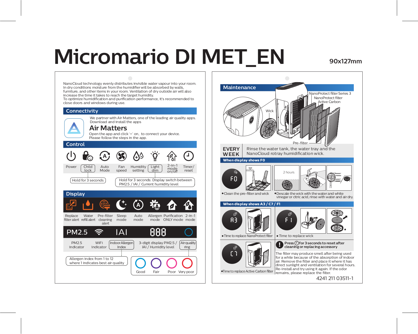 Philips Micromario AC2729/50 Quick Start Manual