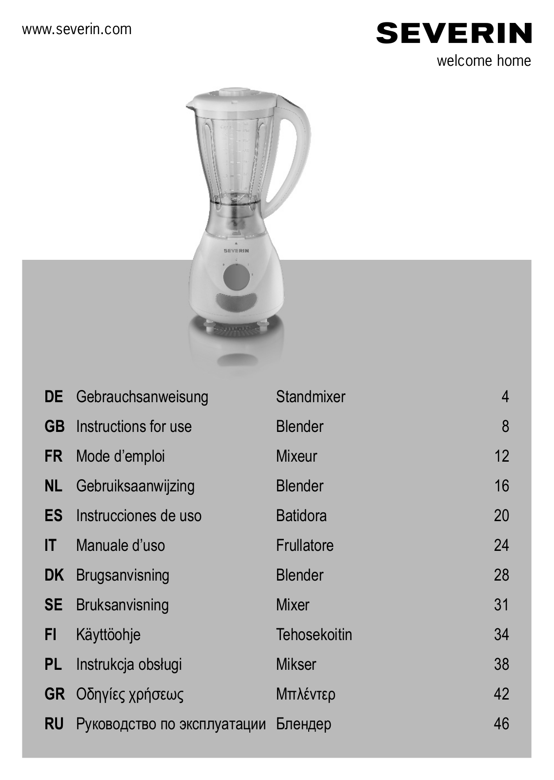 Severin SM 3719 User Manual