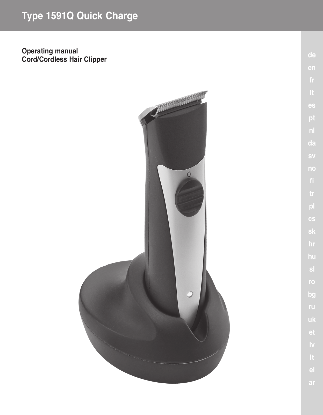 MOSER 1591Q Quick Charge User Guide - ManualMachine.com
