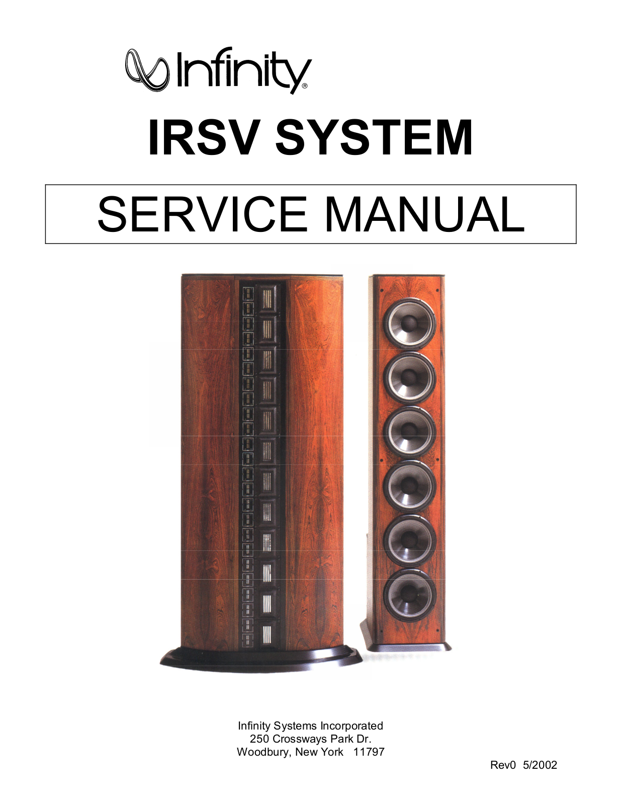 Infinity IRSV Service manual