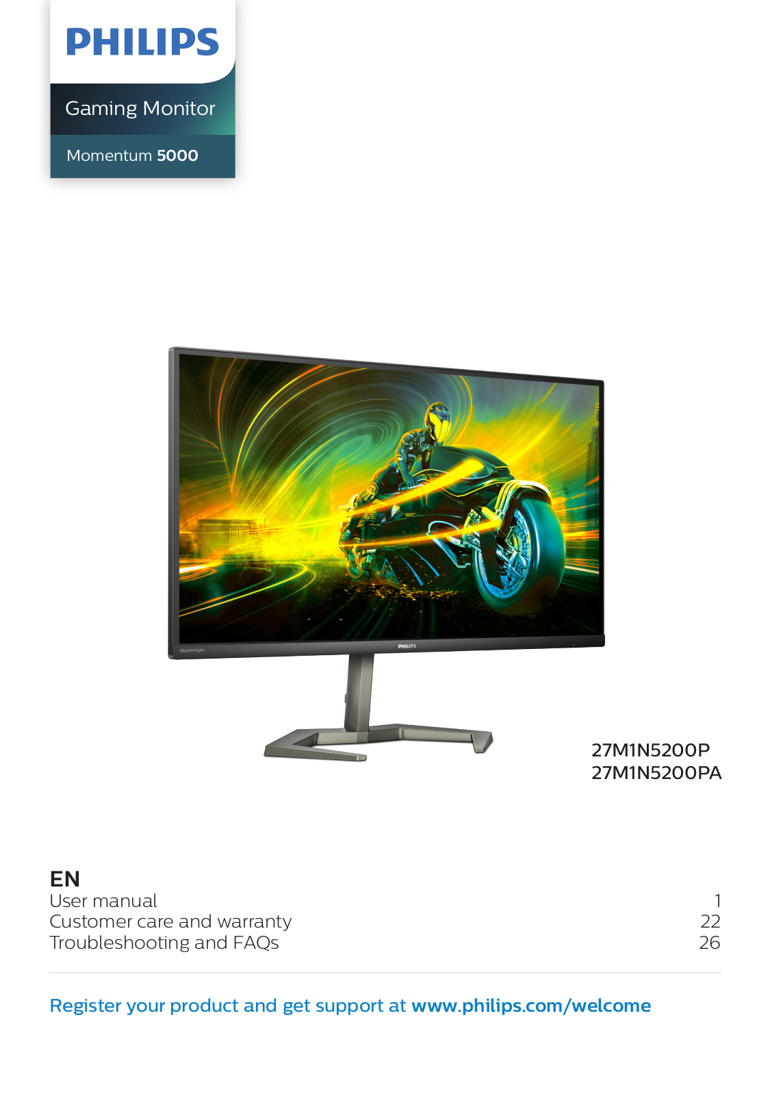 Philips 27M1N5200PA/01, 27M1N5200PA/00, 27M1N5200P/69 User Guide