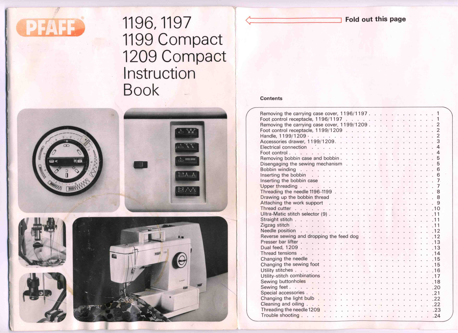 Pfaff 1199 COMPACT, 1209 COMPACT, 1196 Instruction Manual