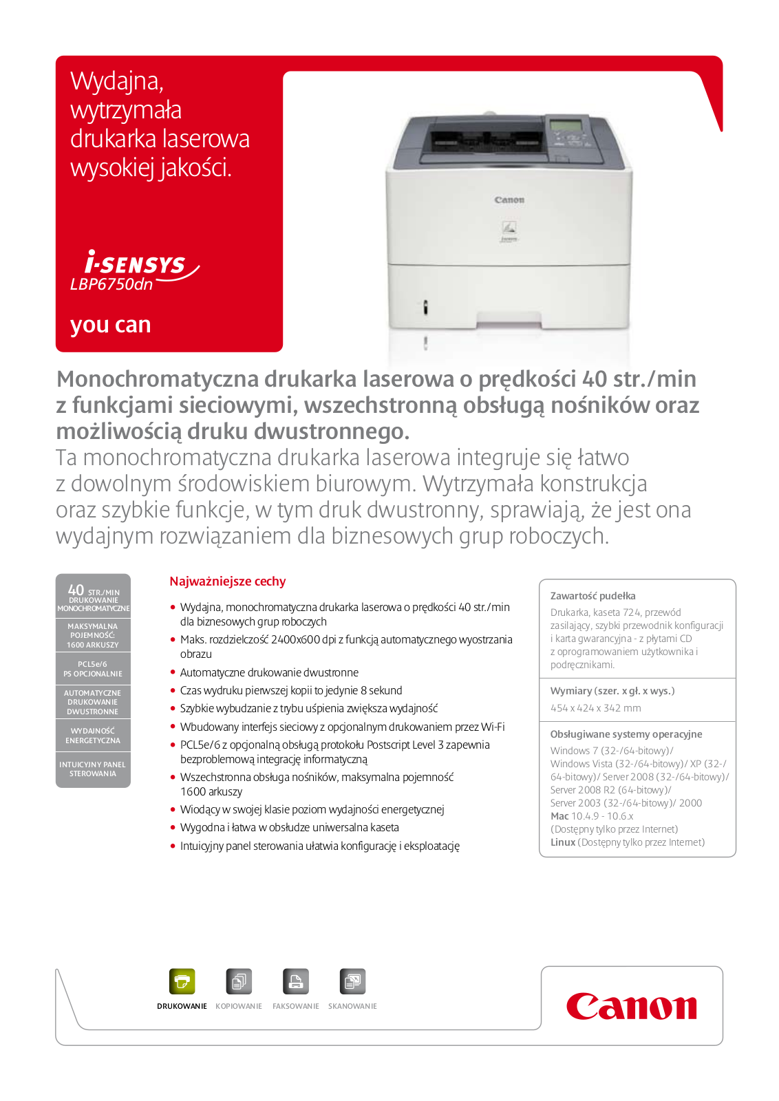 Canon I-SENSYS LBP6750DN BROCHURE