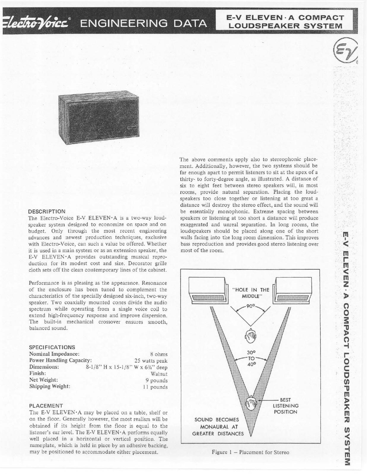 Electro-Voice E-V ELEVEN A User Manual