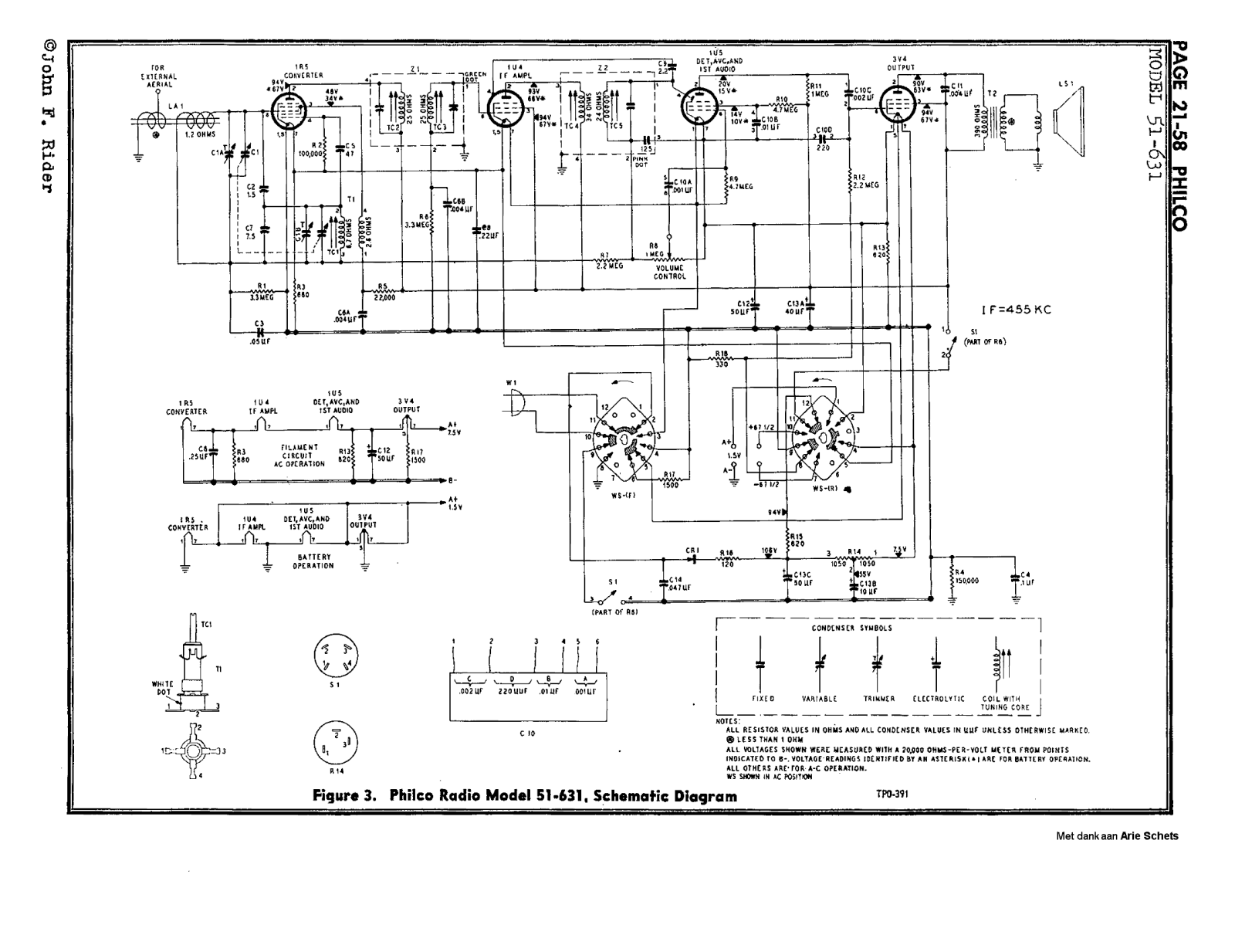 Philco 51-631 Schematic