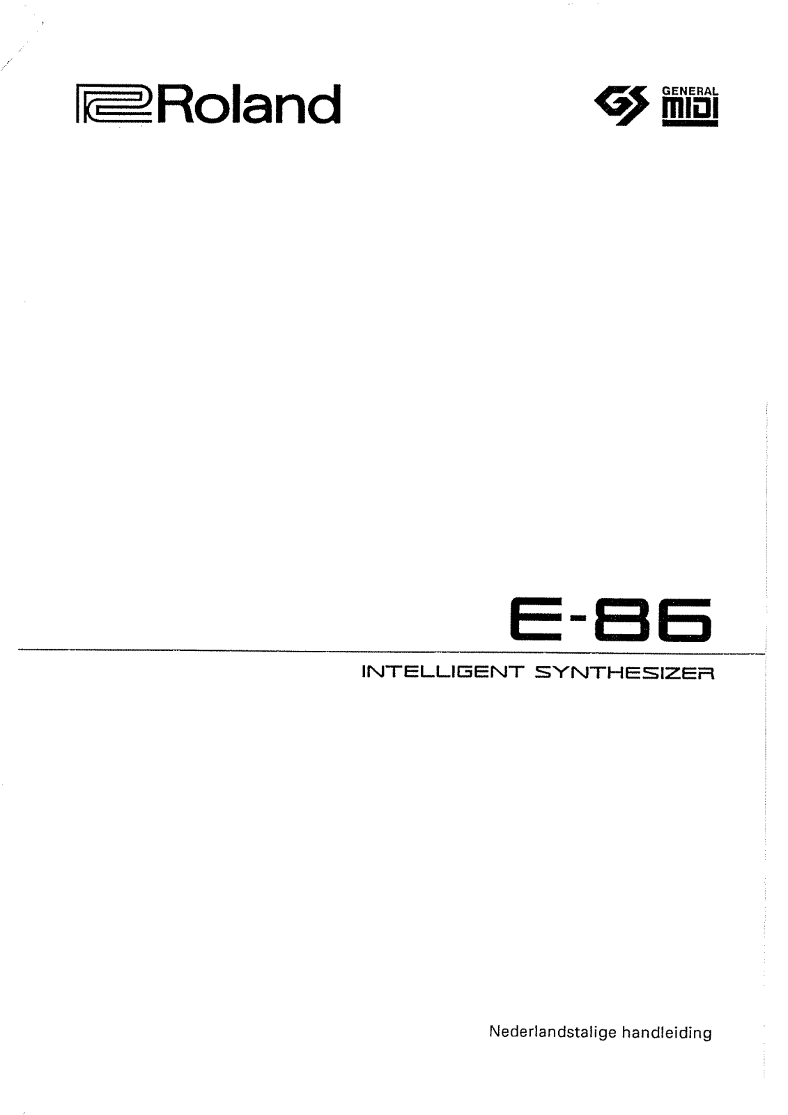 Roland E-86 User Manual